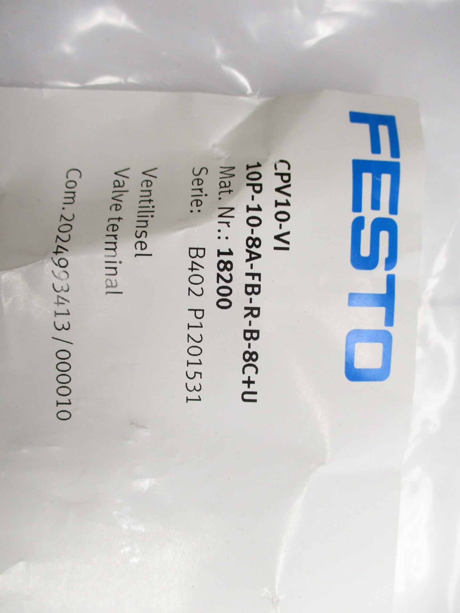 FESTO CPV10-VI-10P-10-8A-FB-R-B-8C+U NSMP