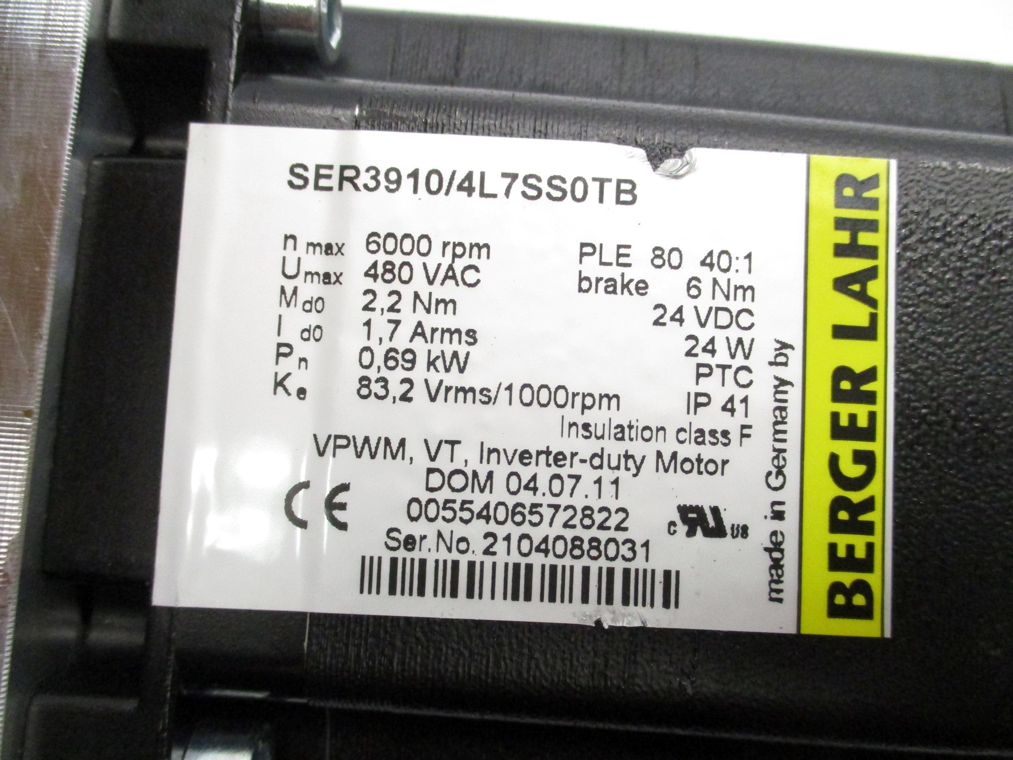 BERGER LAHR SER3910/4L7SS0TB NSNP