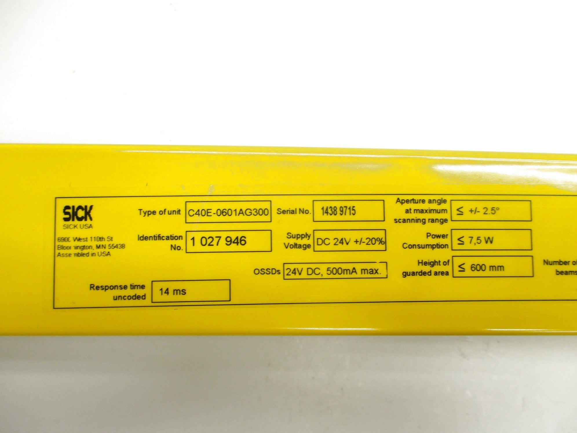 SICK C40E-0601AG300 NSNP