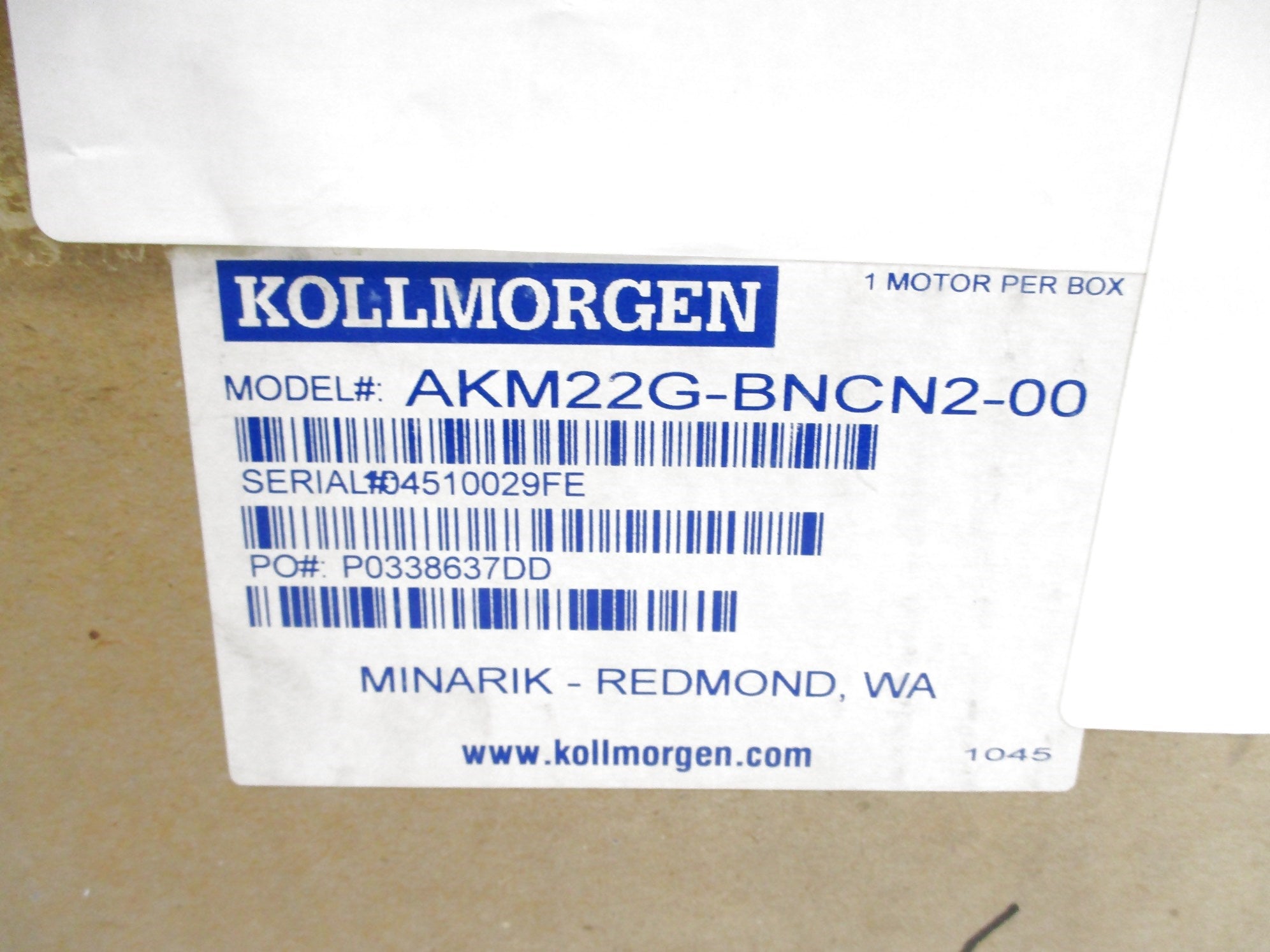 KOLLMORGEN AKM22G-BNCN2-00 NSMP