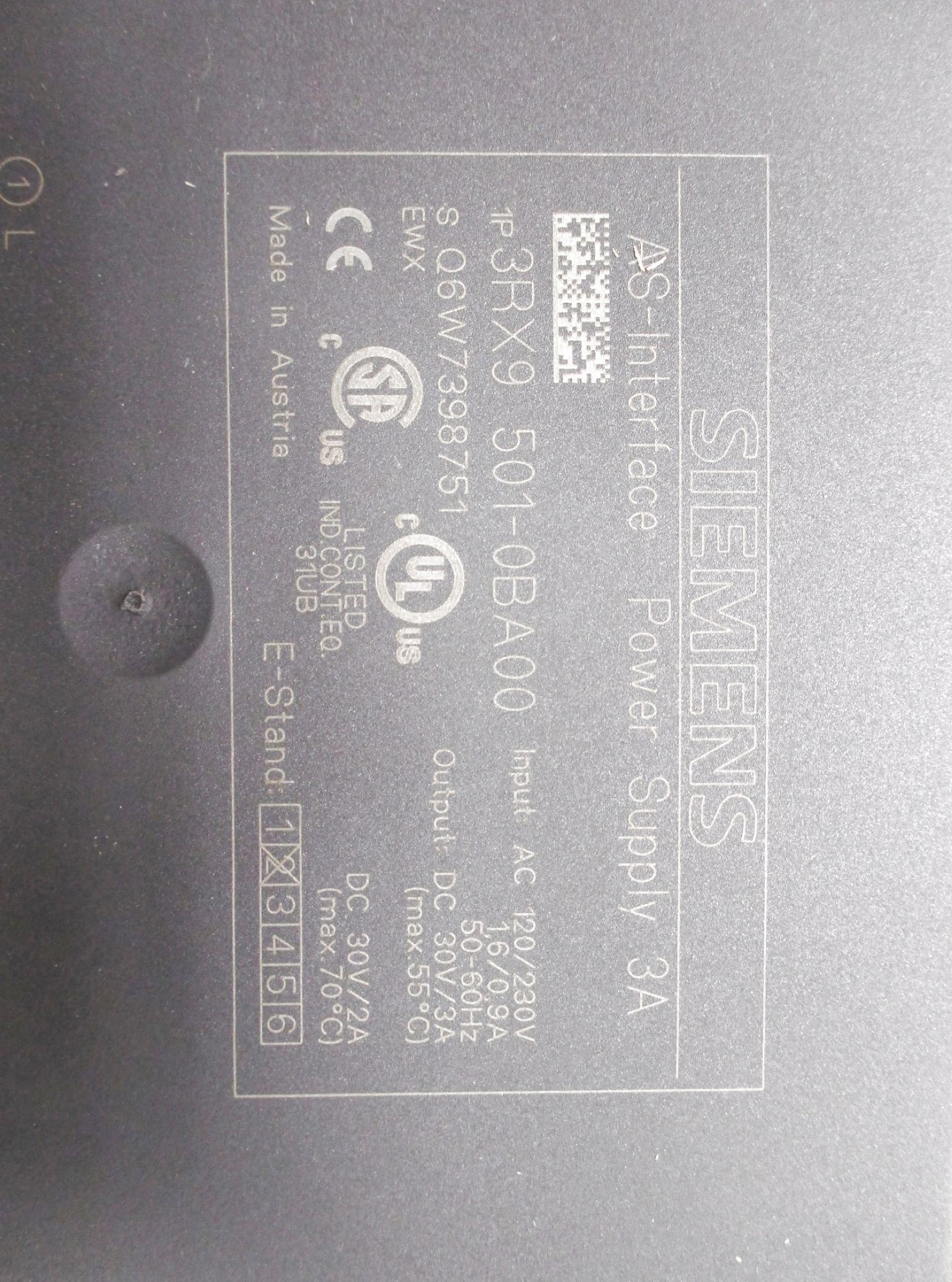 SIEMENS 3RX9501-0BA00 120/230VAC 3A NSMP