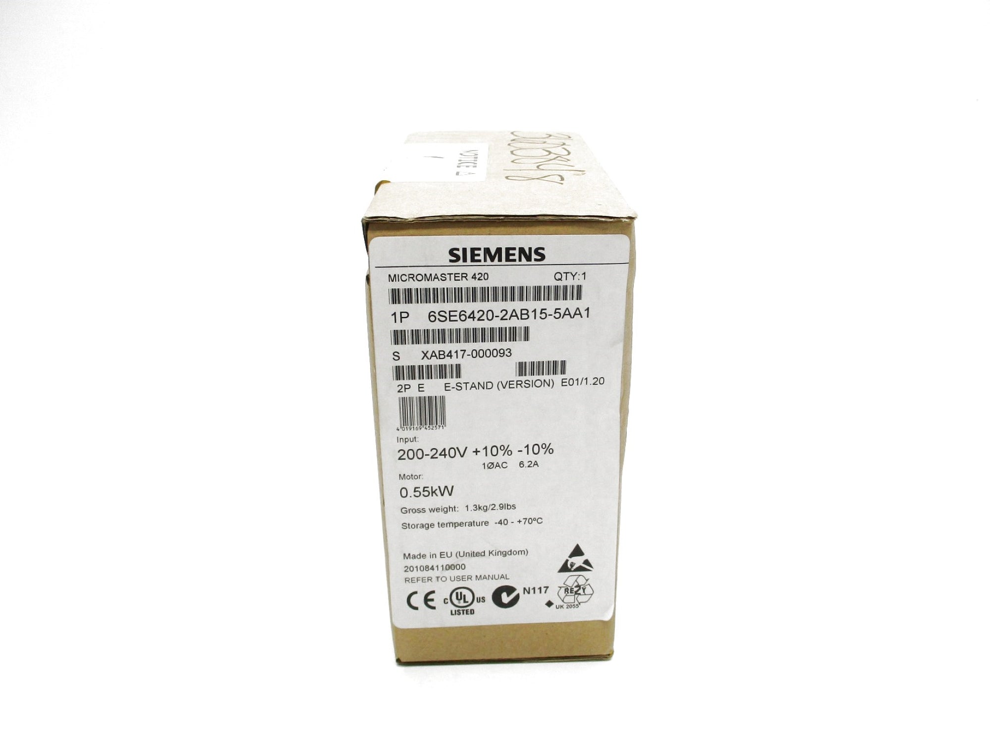 SIEMENS 6SE6420-2AB15-5AA1 NSFS