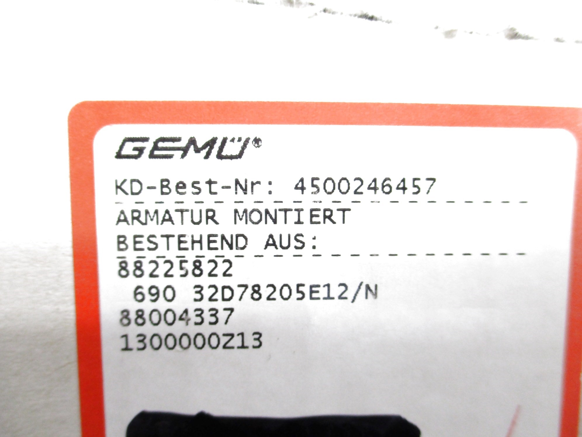 GEMU 88225822 69032D78205E12/N NSMP