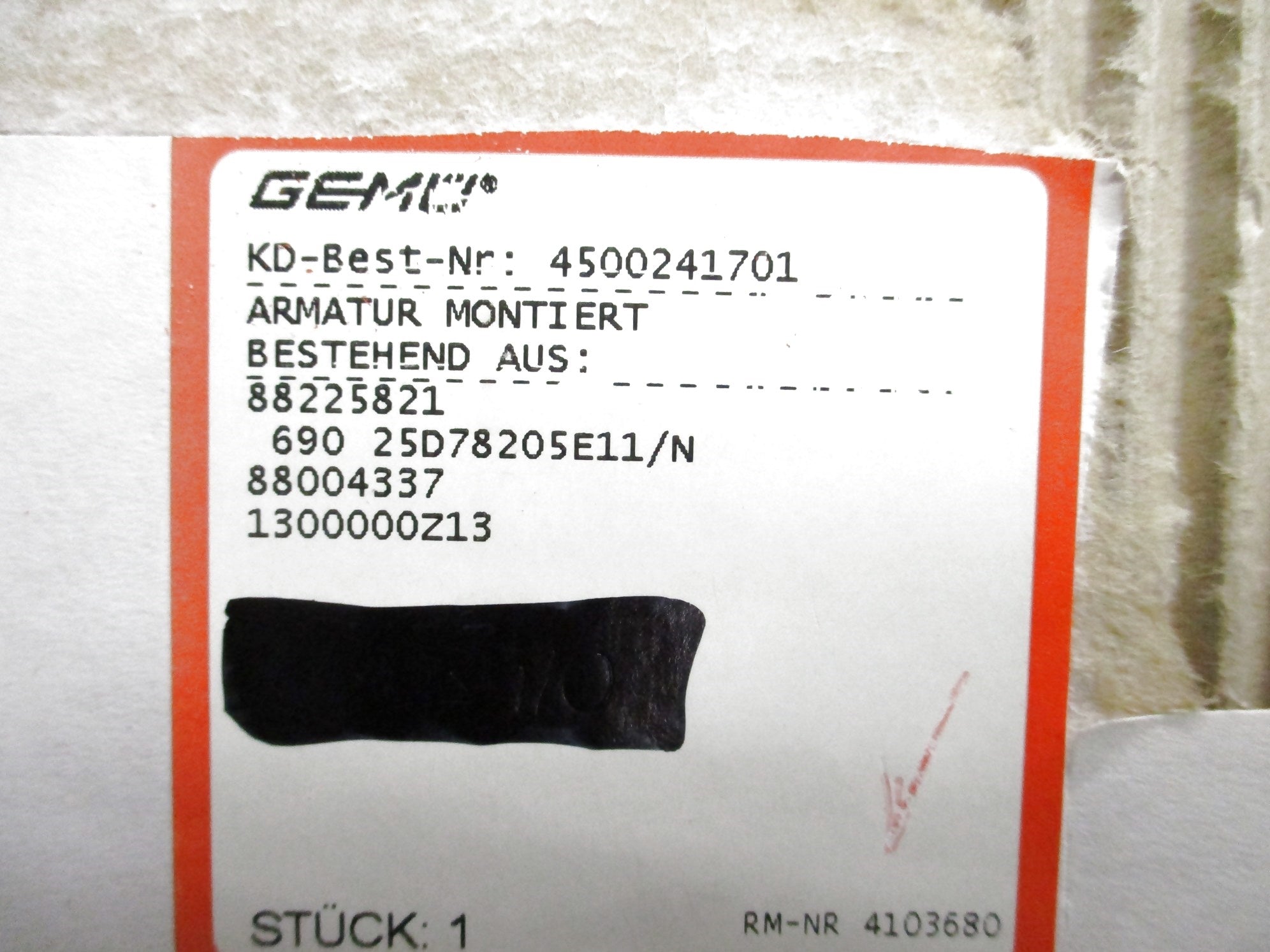 GEMU 88225821 69025D78205E11/N NSMP