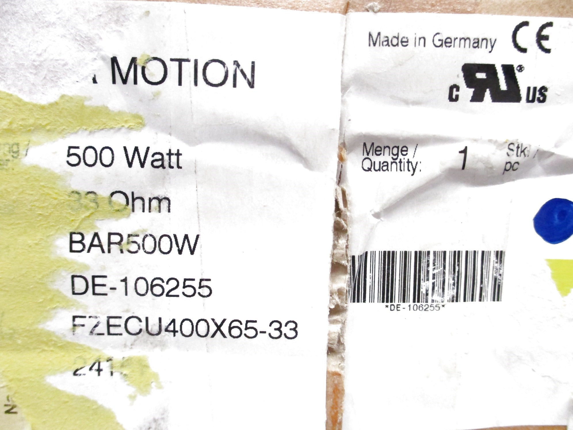 DANAHER MOTION FZECU400X65 NSMP