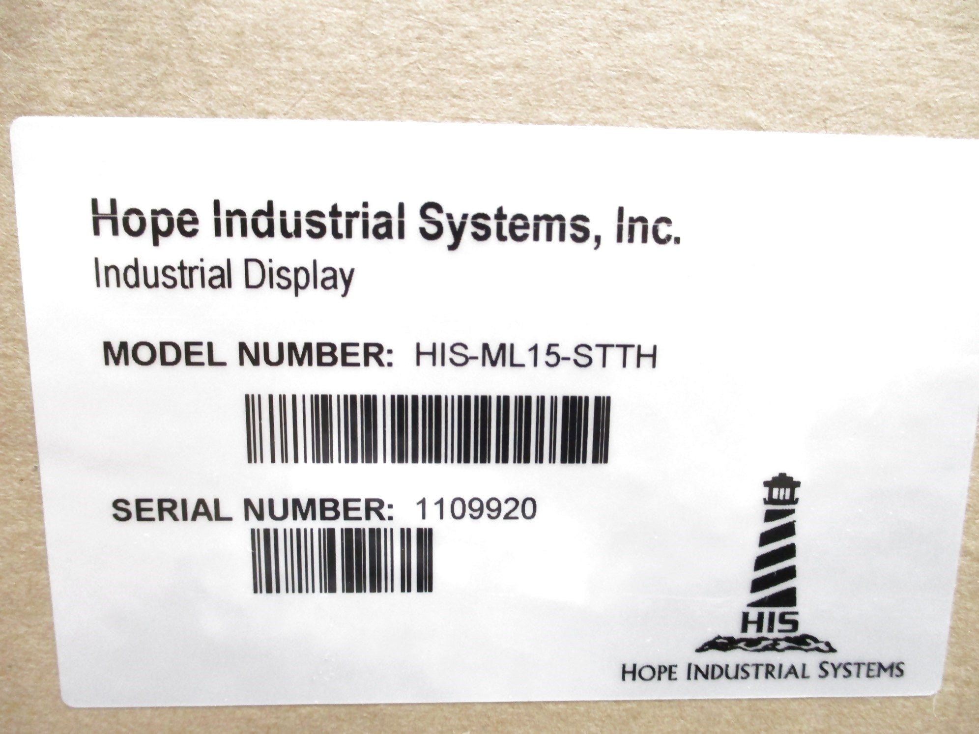 HOPE INDUSTRIAL SYSTEMS HIS-ML15-STTH NSMP