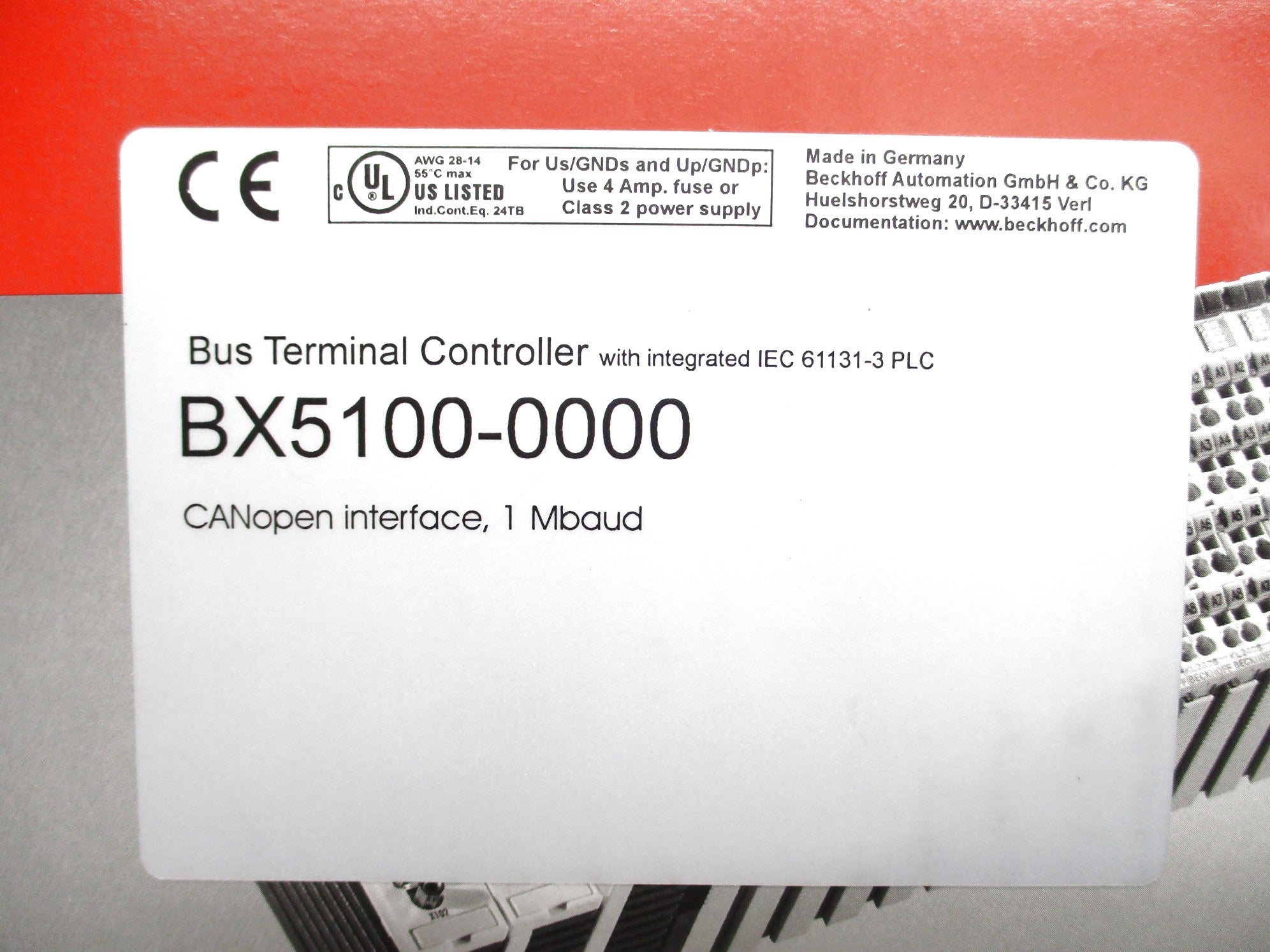 BECKHOFF BX5100-0000 NSMP