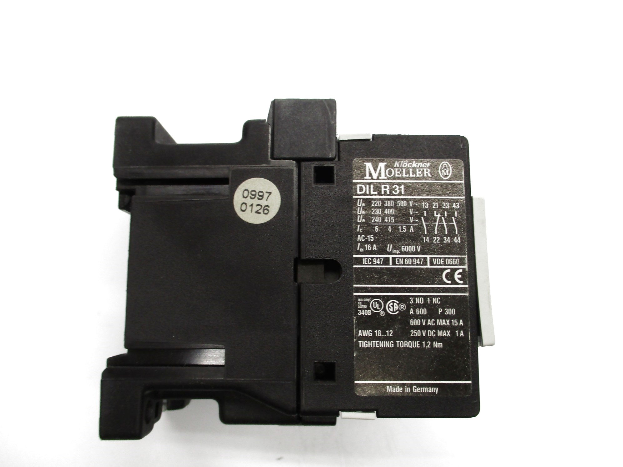 KLOCKNER MOELLER DILR31 110/120V UNMP