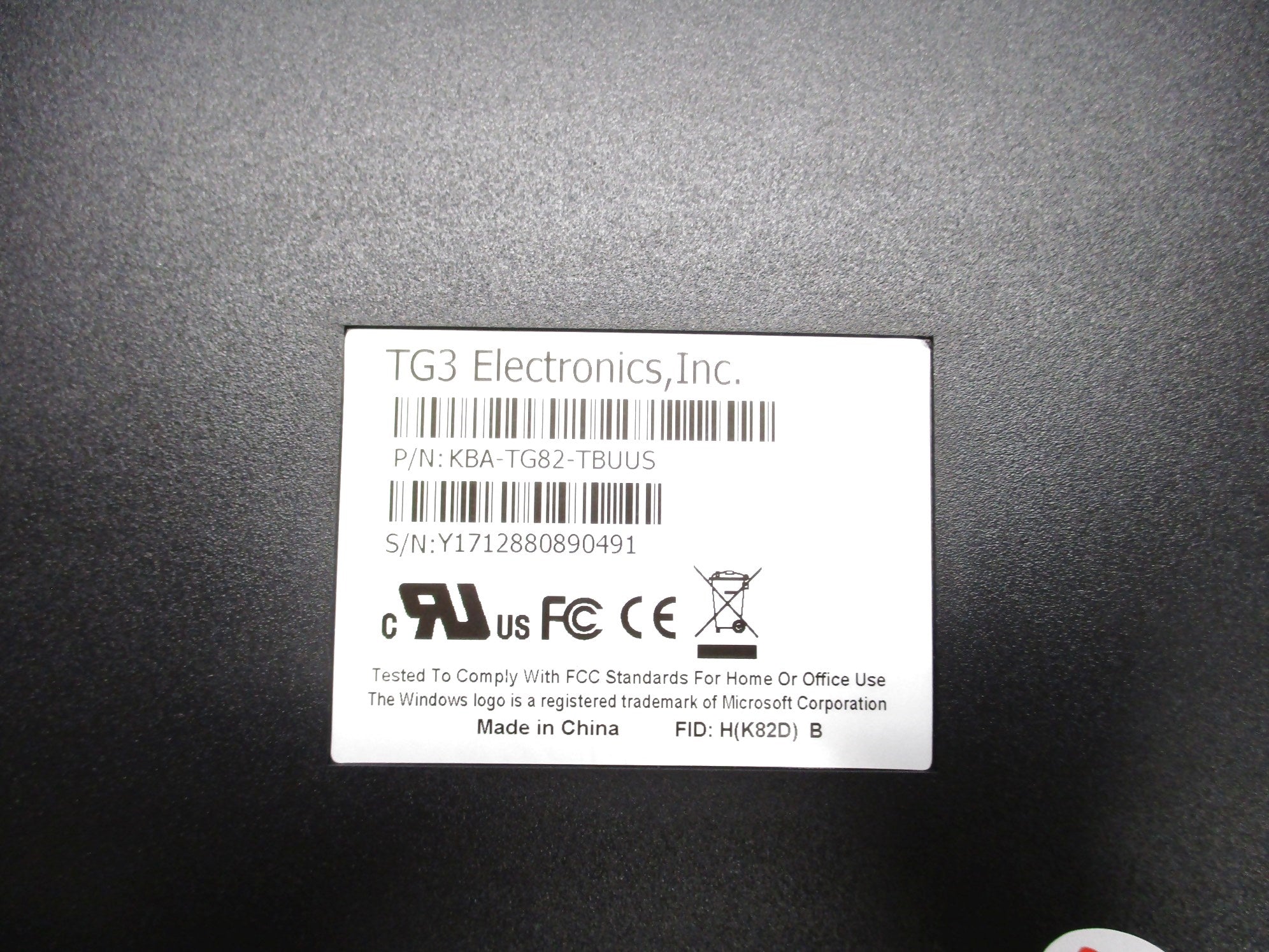 TG3 ELECTRONICS KBA-TG82-TBUUS NSMP