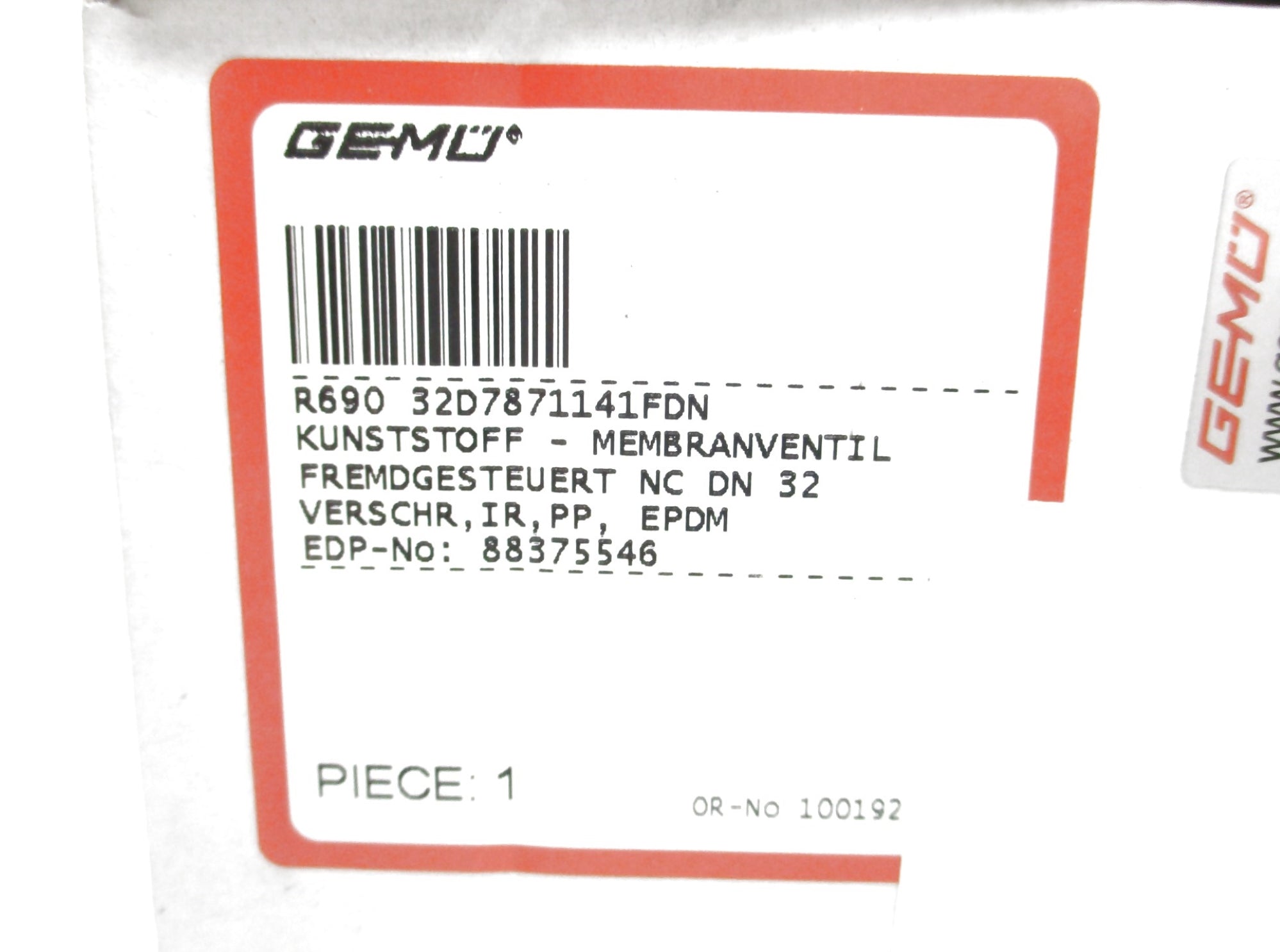 GEMU 88375546 R69032D7871141FDN NSMP