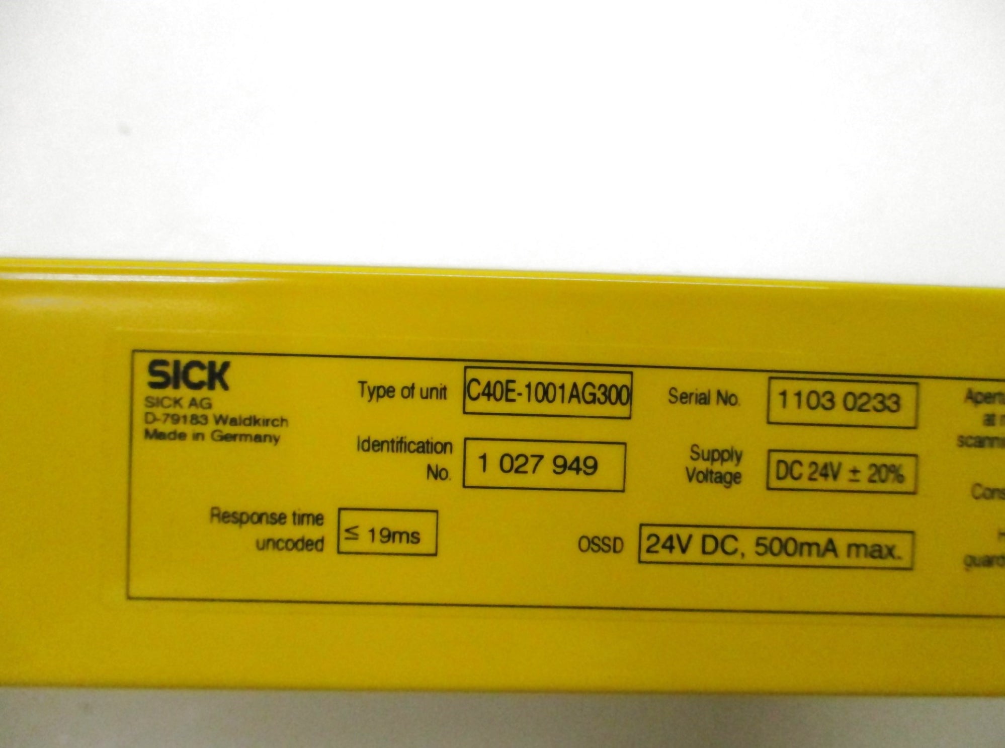 SICK C40E-1001AG300 NSNP