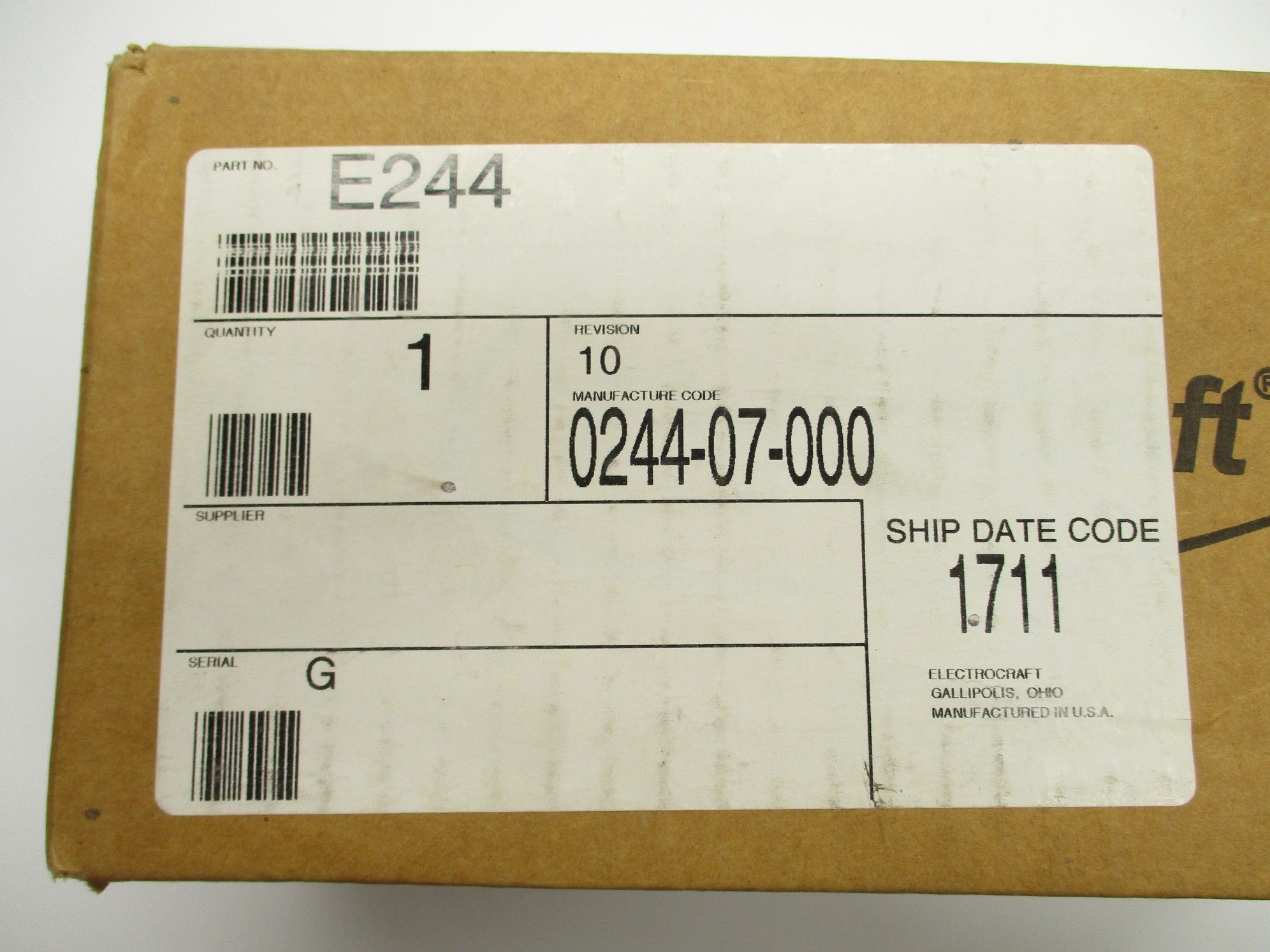 ELECTROCRAFT E244 NSFS