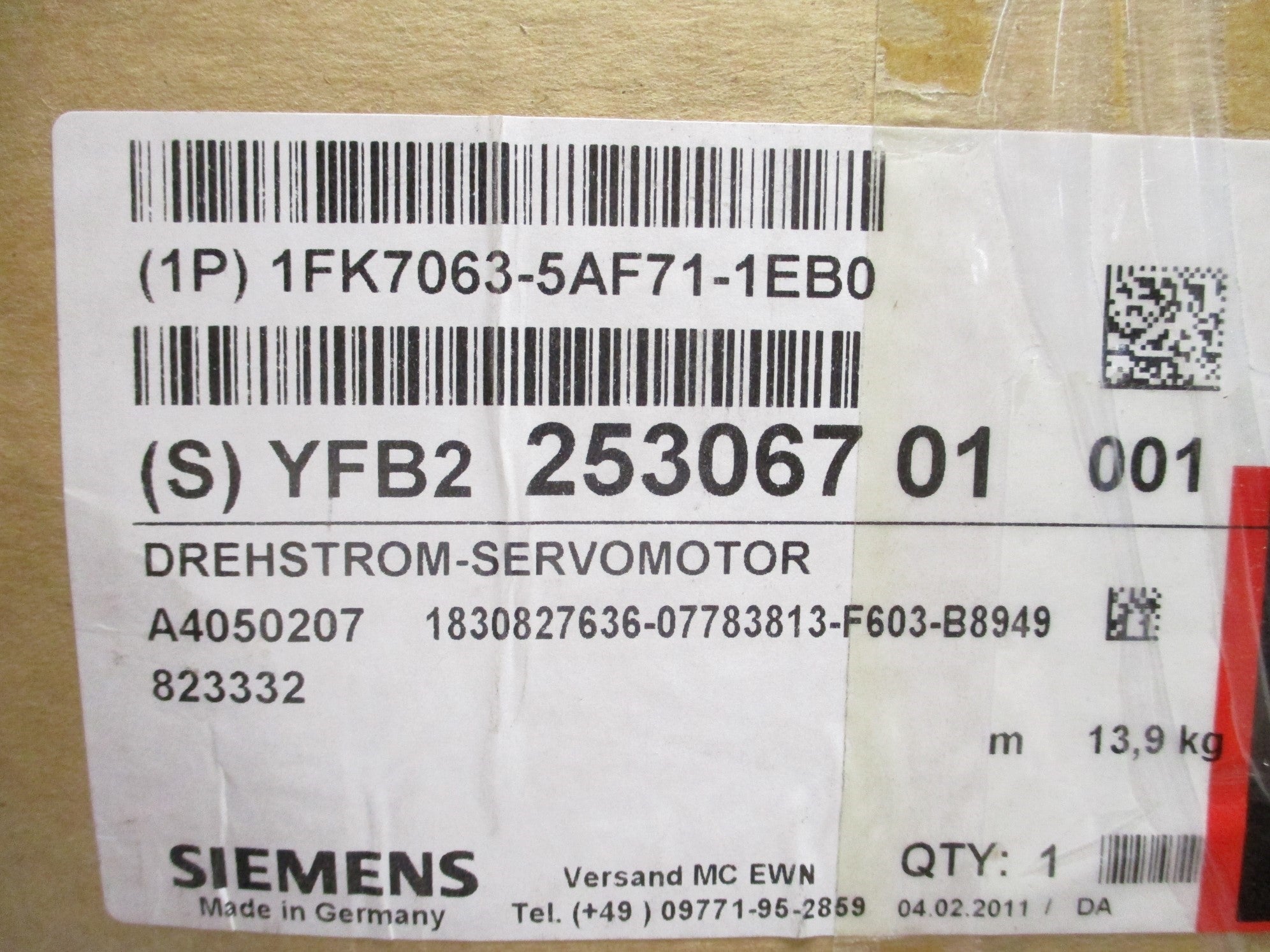 SIEMENS 1FK7063-5AF71-1EB0 NSMP
