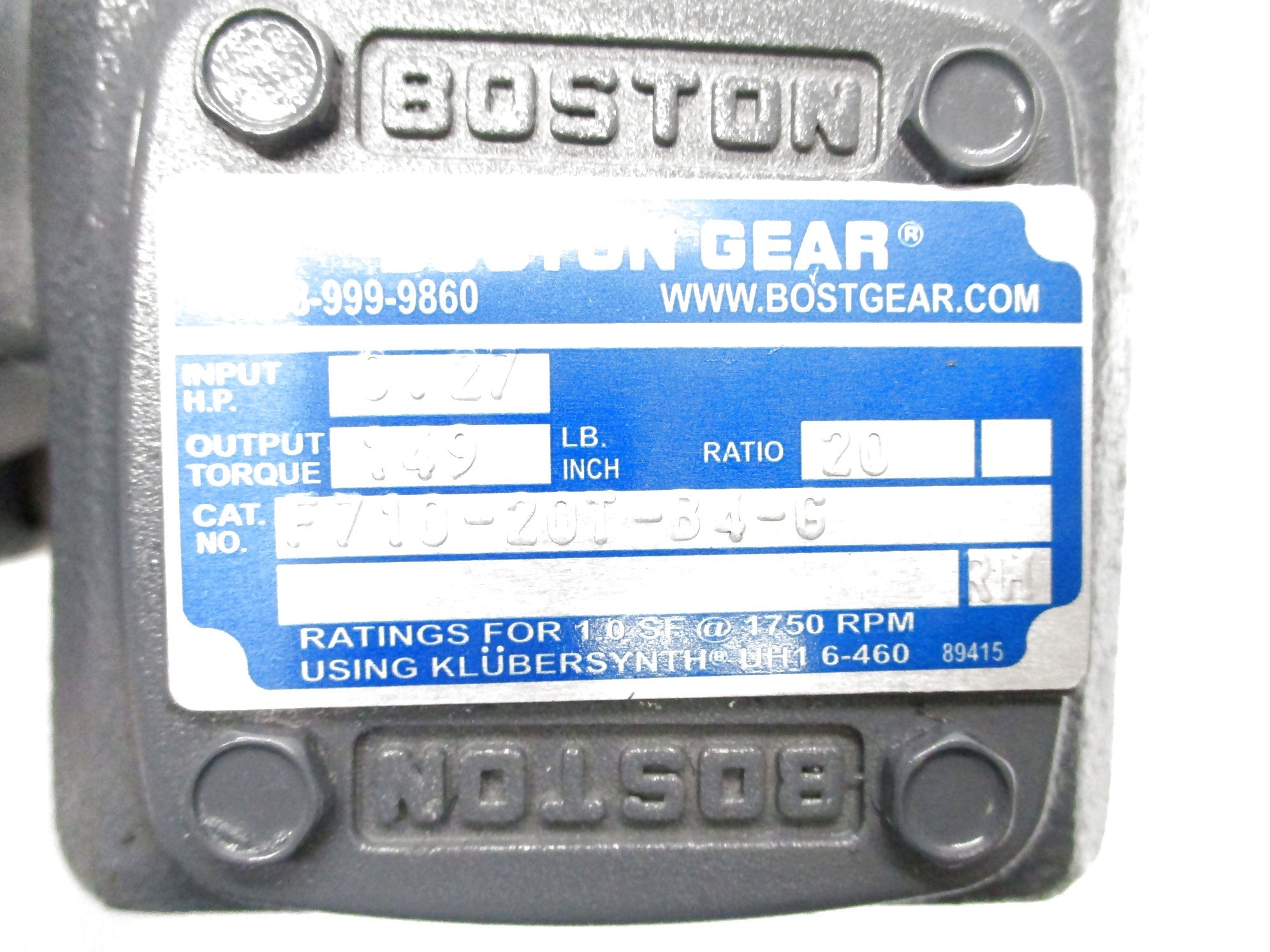 BOSTON GEAR F710-20T-B4-G NSMP