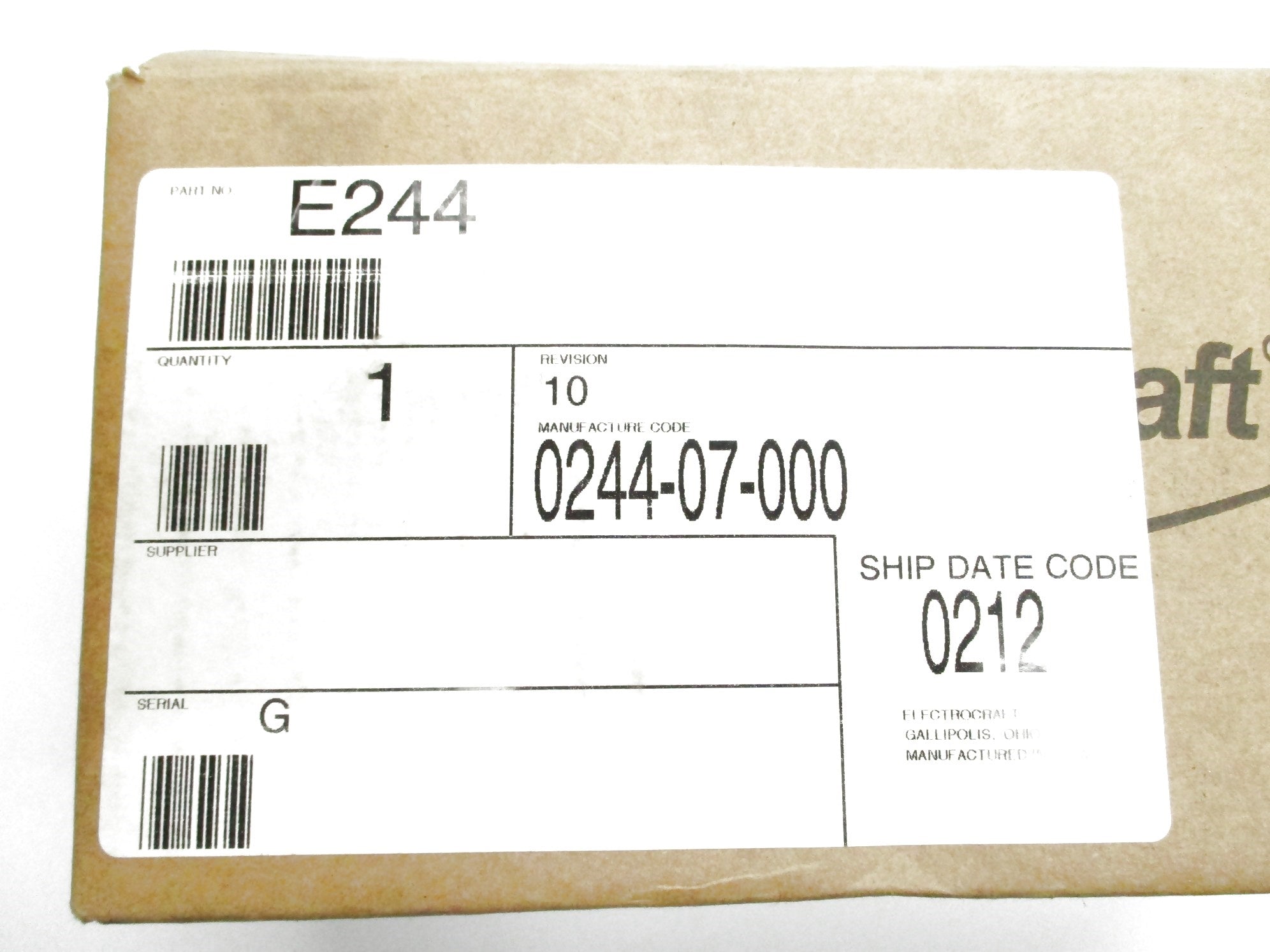 ELECTROCRAFT E244 NSMP