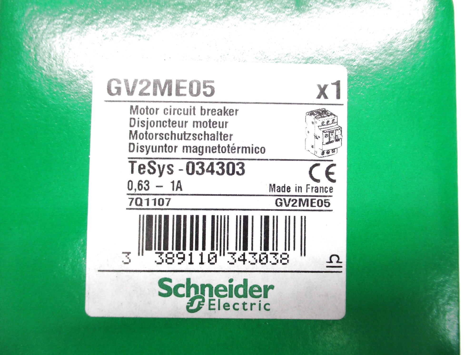 SCHNEIDER ELECTRIC GV2ME05 0.63-1A NSFS