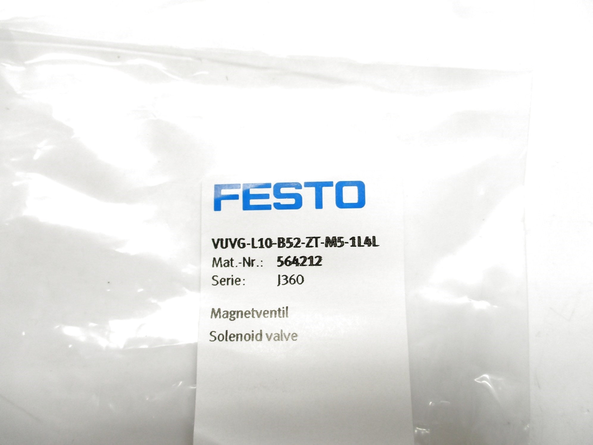 FESTO VUVG-L10-B52-ZT-M5-1L4L 24VDC NSMP