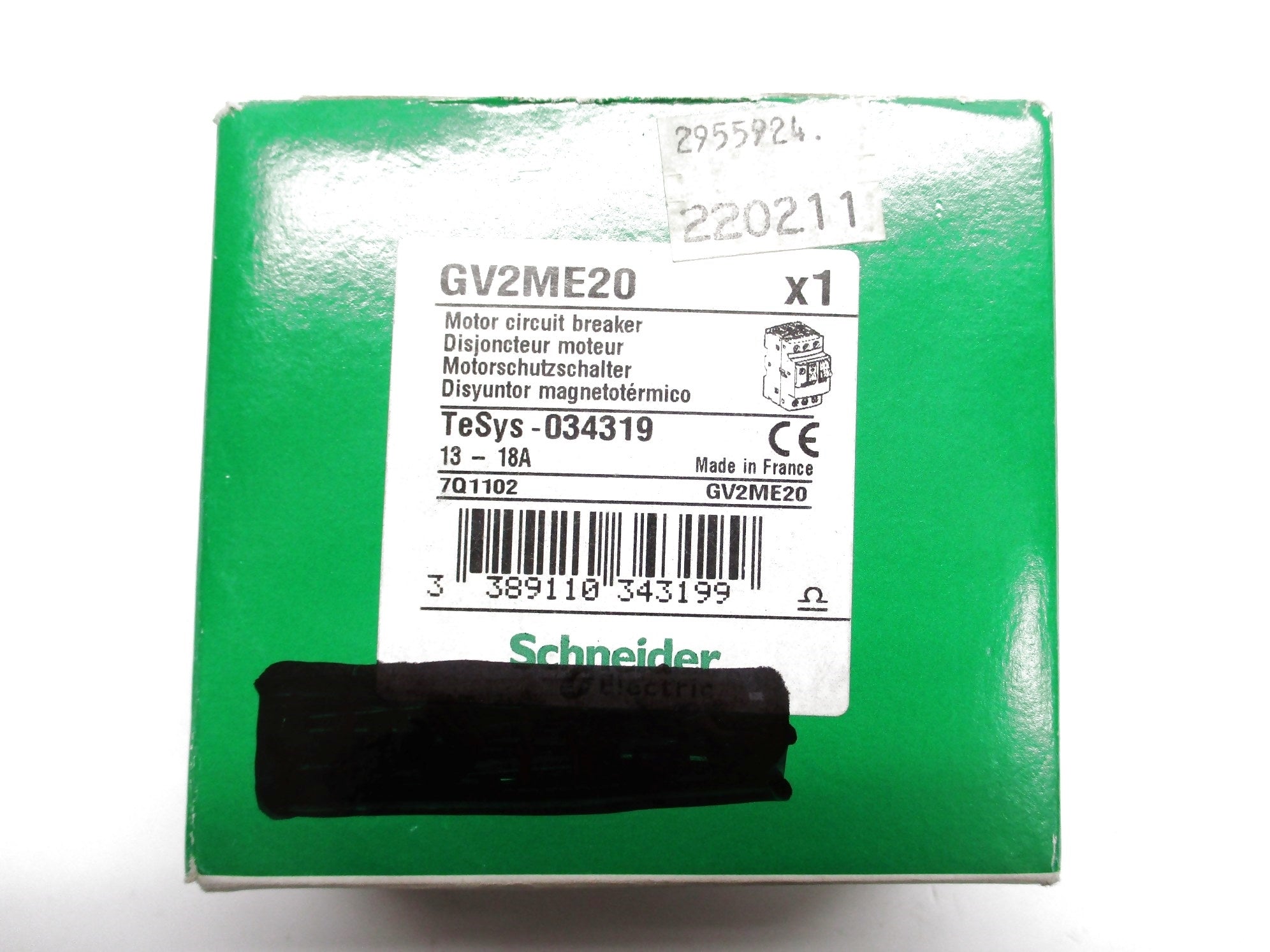 SCHNEIDER ELECTRIC GV2ME20 13-18A 690V NSMP