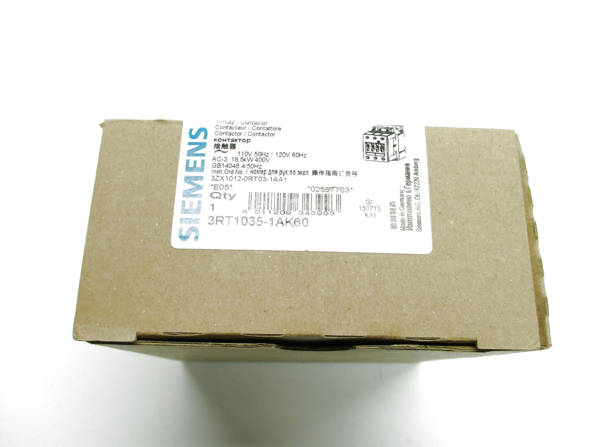 SIEMENS 3RT1035-1AK60 110/120V NSMP