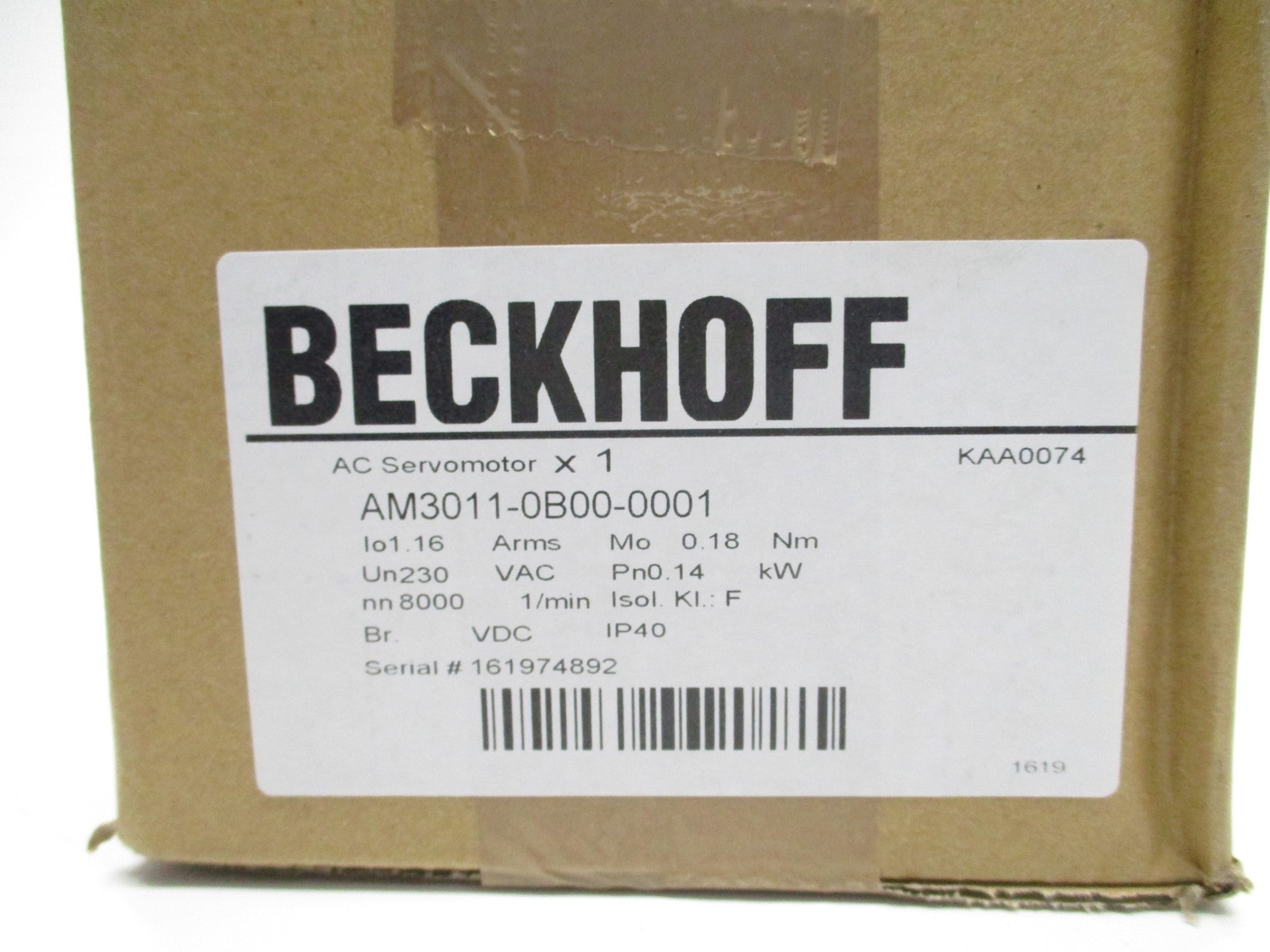 BECKHOFF AM3011-0B00-0001 NSFS