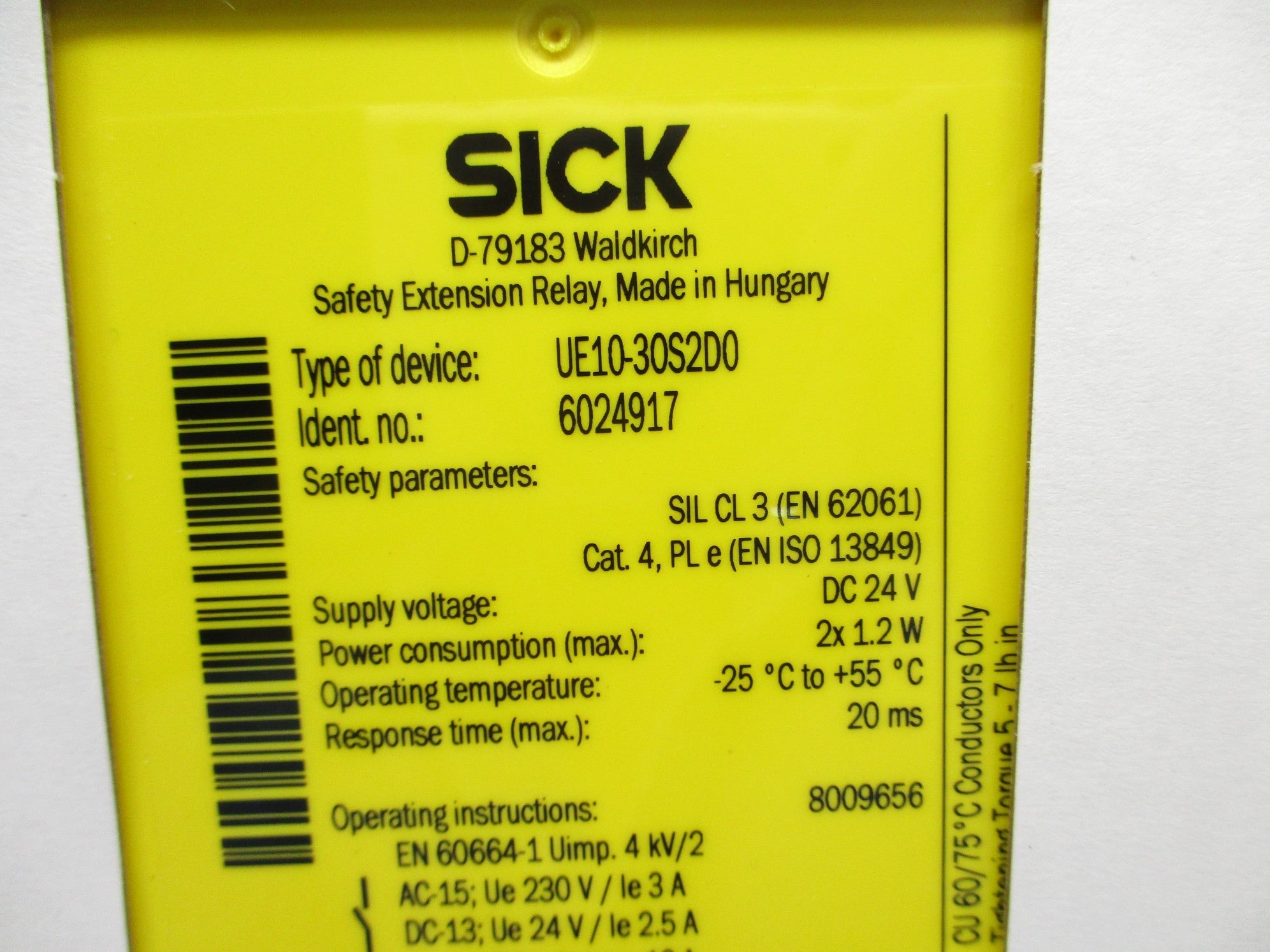 SICK UE10-30S2D0 24VDC NSFS