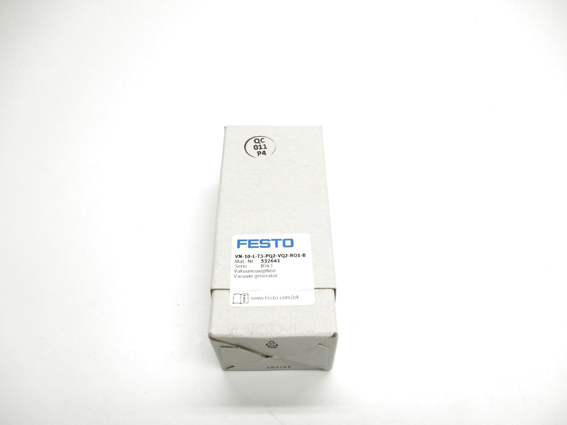 FESTO VN-10-L-T3-PQ2-VQ2-RO1-B NSFS