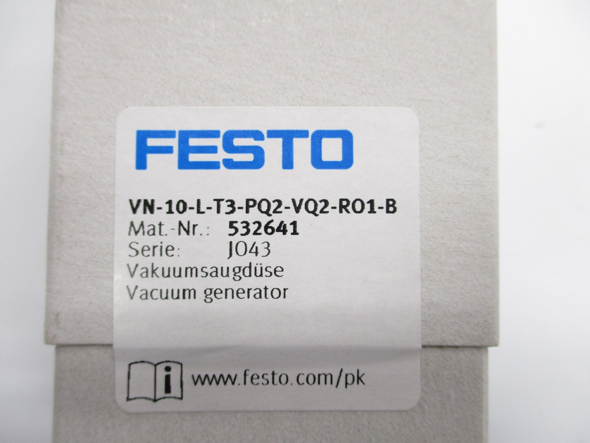 FESTO VN-10-L-T3-PQ2-VQ2-RO1-B NSFS
