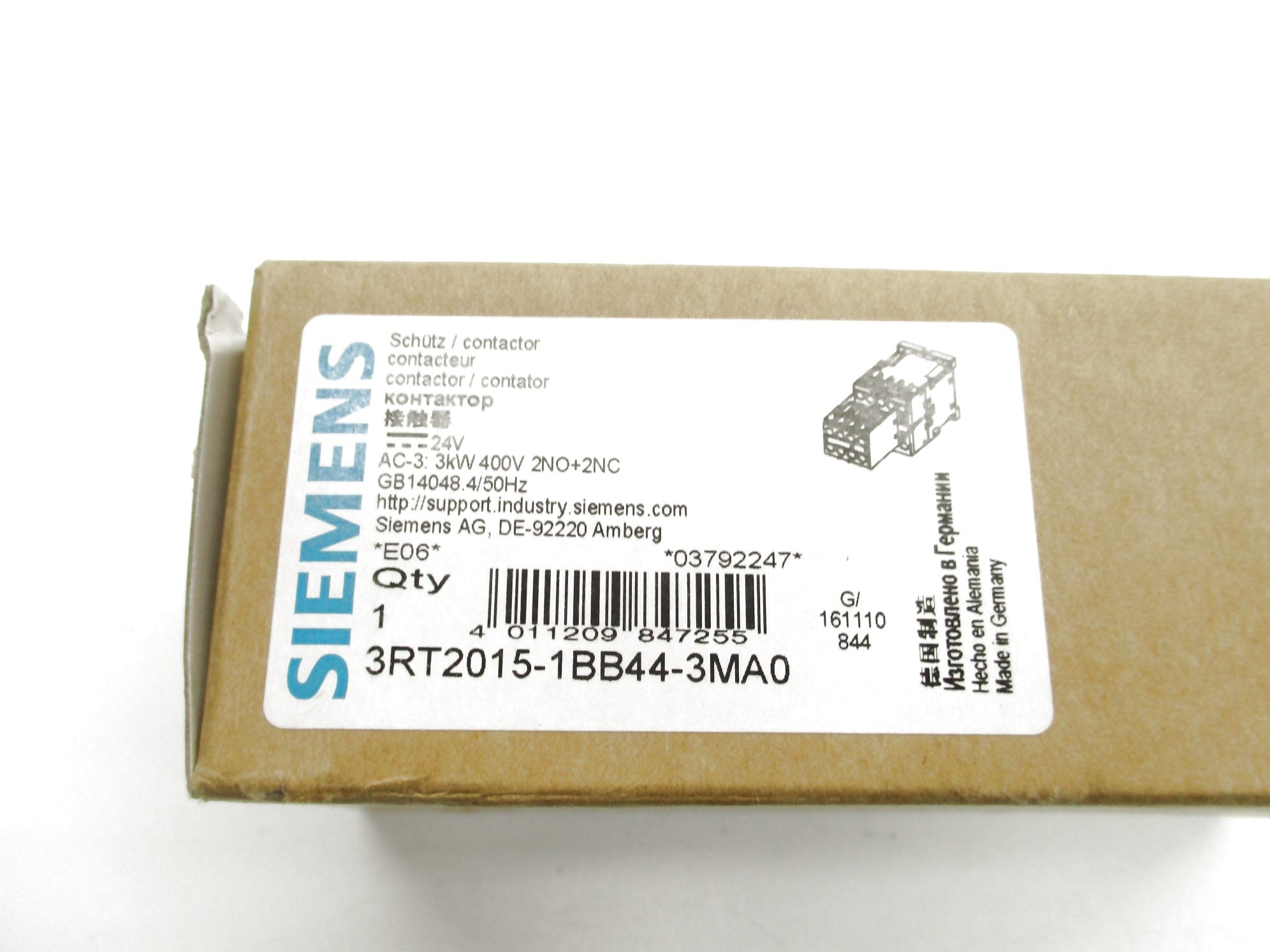 SIEMENS 3RT2015-1BB44-3MA0 24V NSMP
