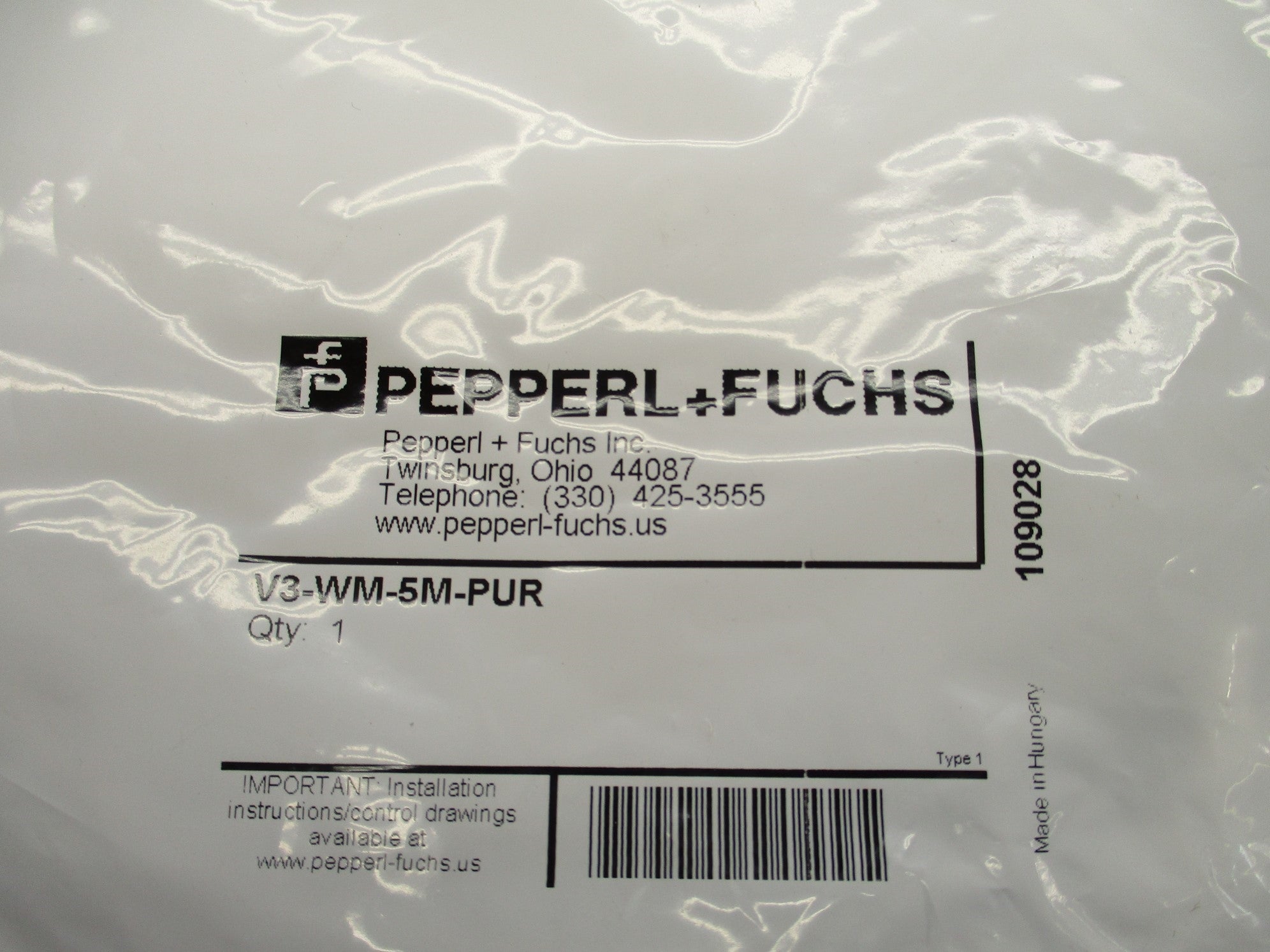 PEPPERL+FUCHS V3-WM-5M-PUR NSMP