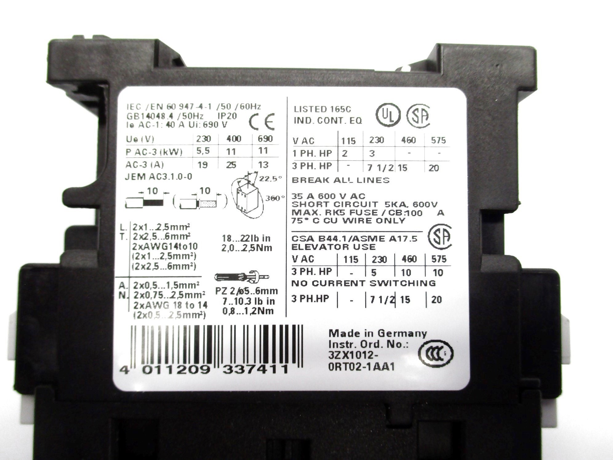 SIEMENS 3RT1026-1AG20 110V NSNP