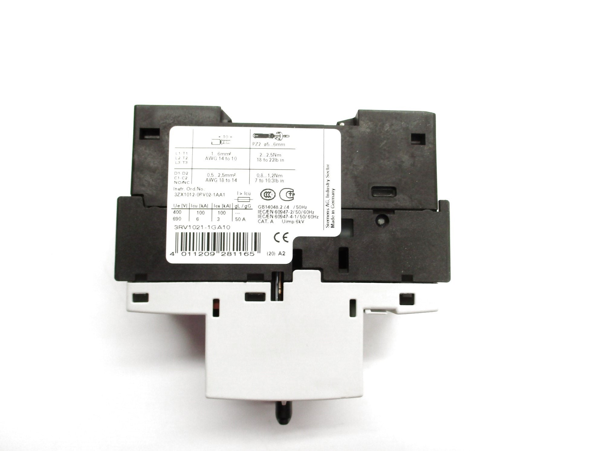 SIEMENS 3RV1021-1GA10 4.5-6.3A 690V NSMP