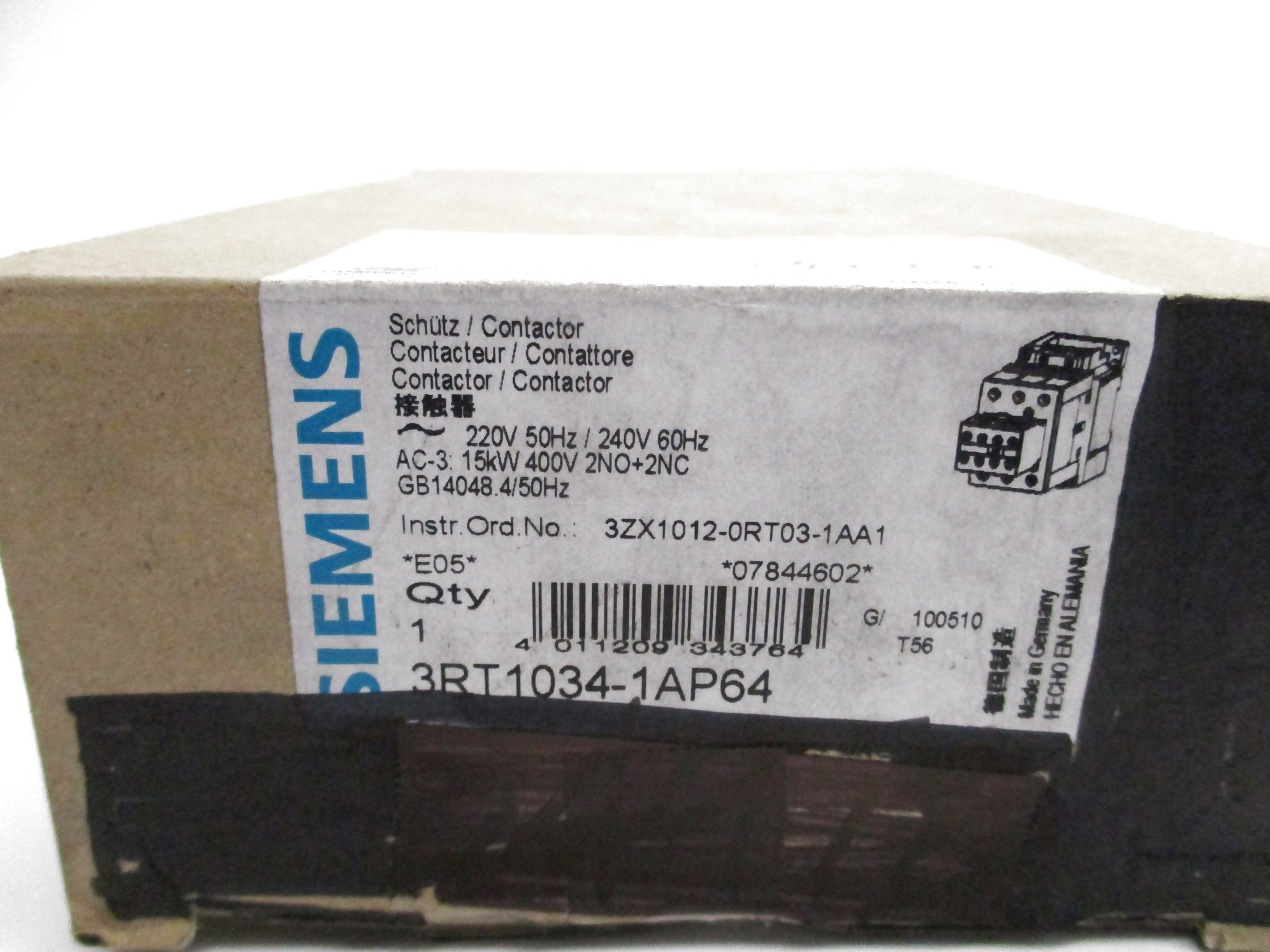 SIEMENS 3RT1034-1AP64 220V NSMP