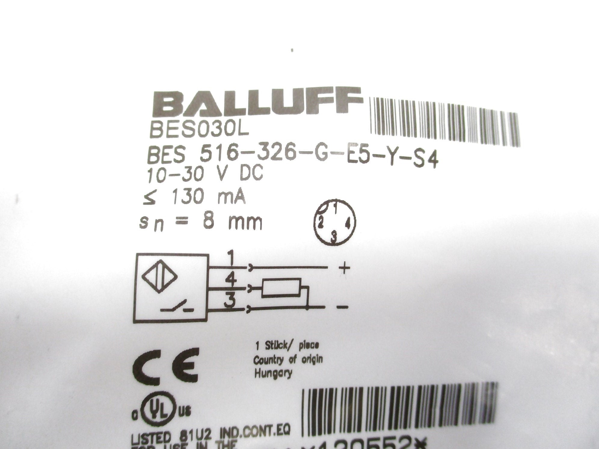 BALLUFF BES516-326-G-E5-Y-S4 BES030L 10-30VDC NSMP