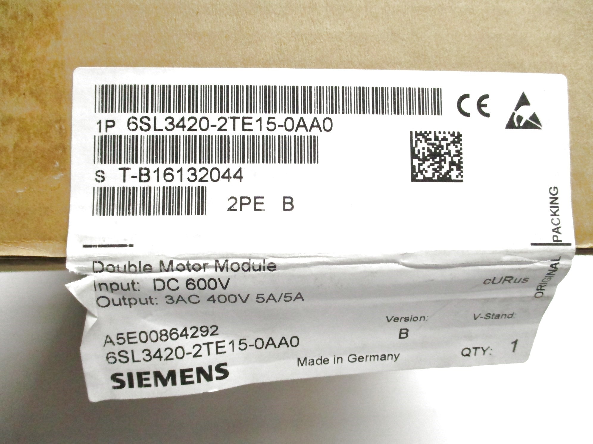 SIEMENS 6SL3420-2TE15-0AA0 NSMP