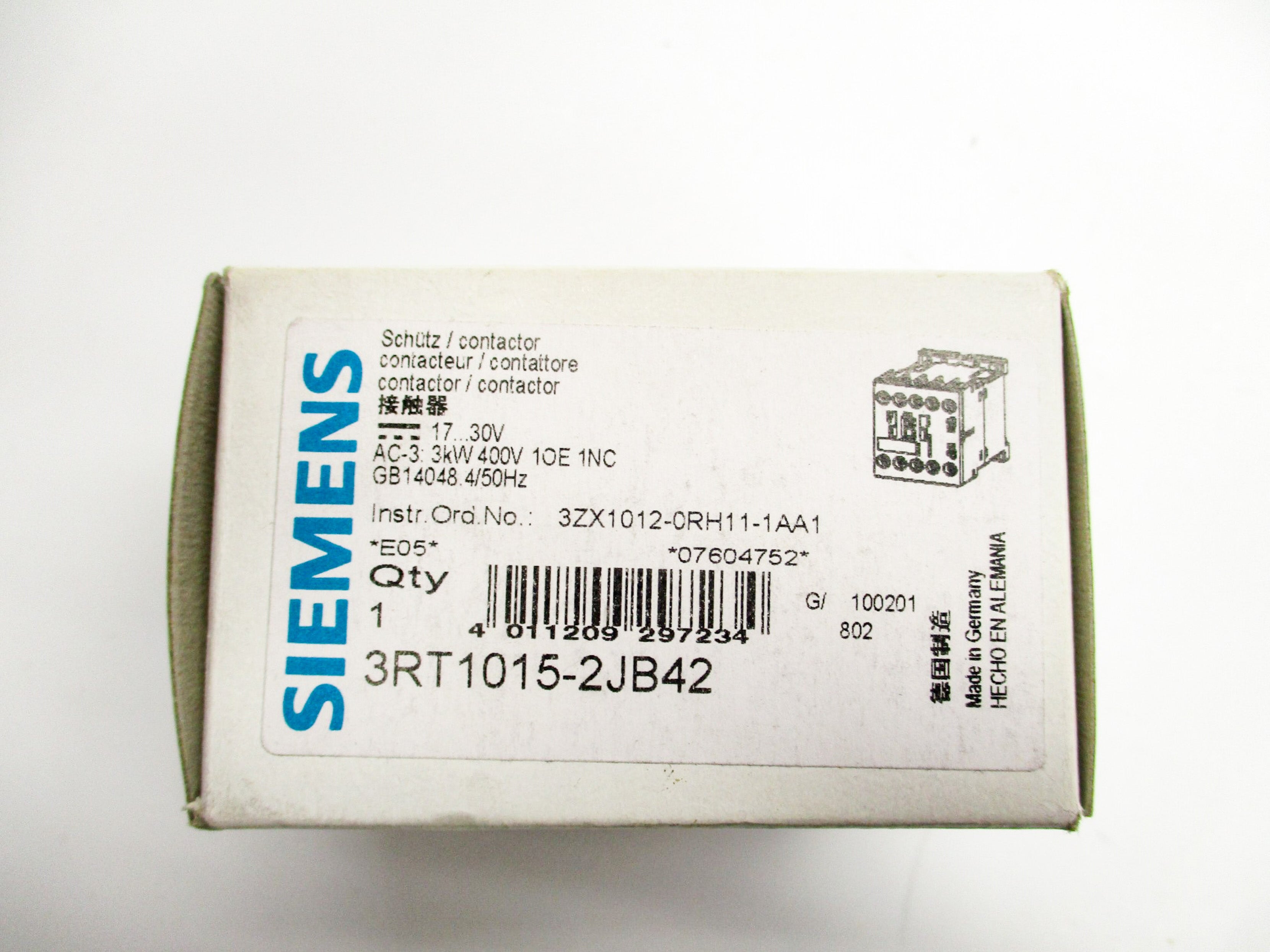 SIEMENS 3RT1015-2JB42 17-30VDC 18A NSMP