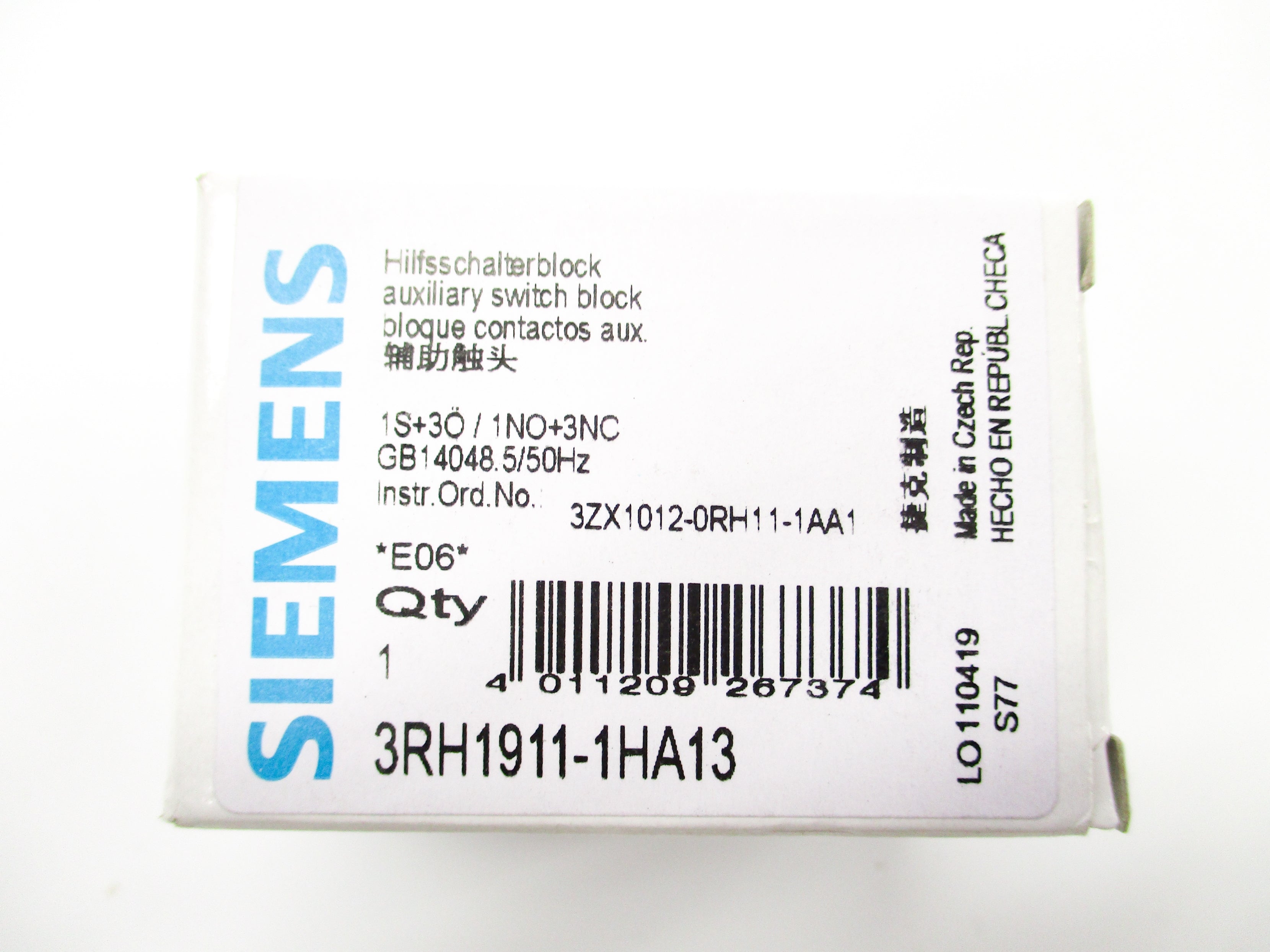 SIEMENS 3RH1911-1HA13 NSMP