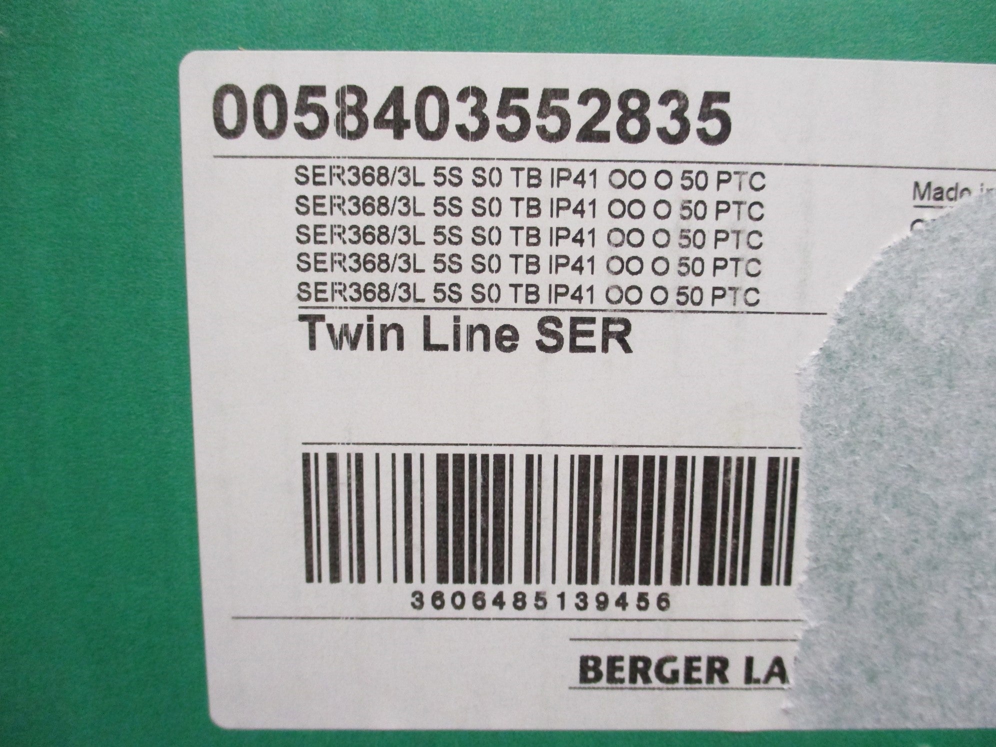 BERGER LAHR SER368/3L5SS0TB NSMP