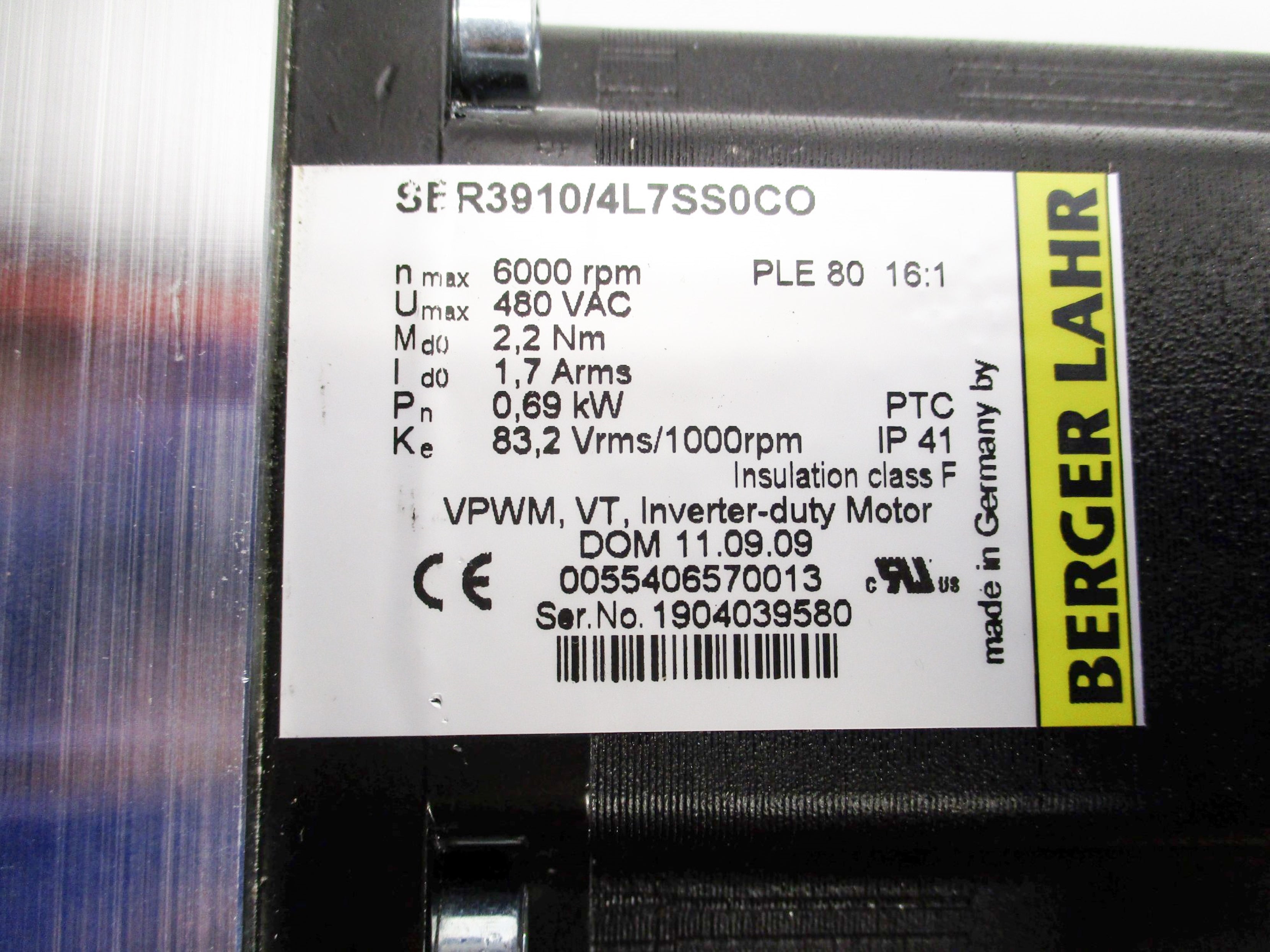 BERGER LAHR SER3910/4L7SS0CO NSMP