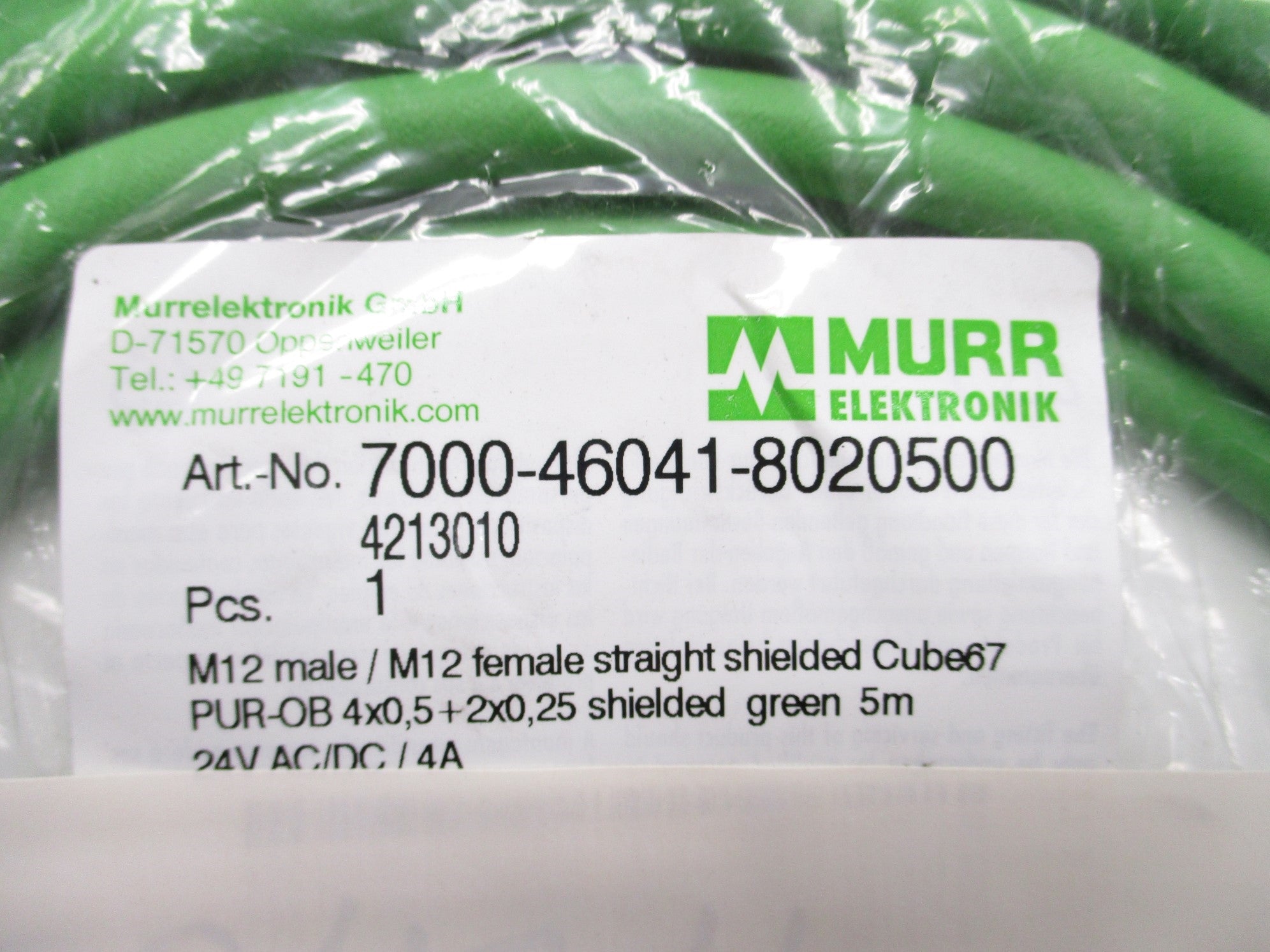MURR ELEKTRONIK 7000-46041-8020500 24VAC/DC 4A 5M NSMP