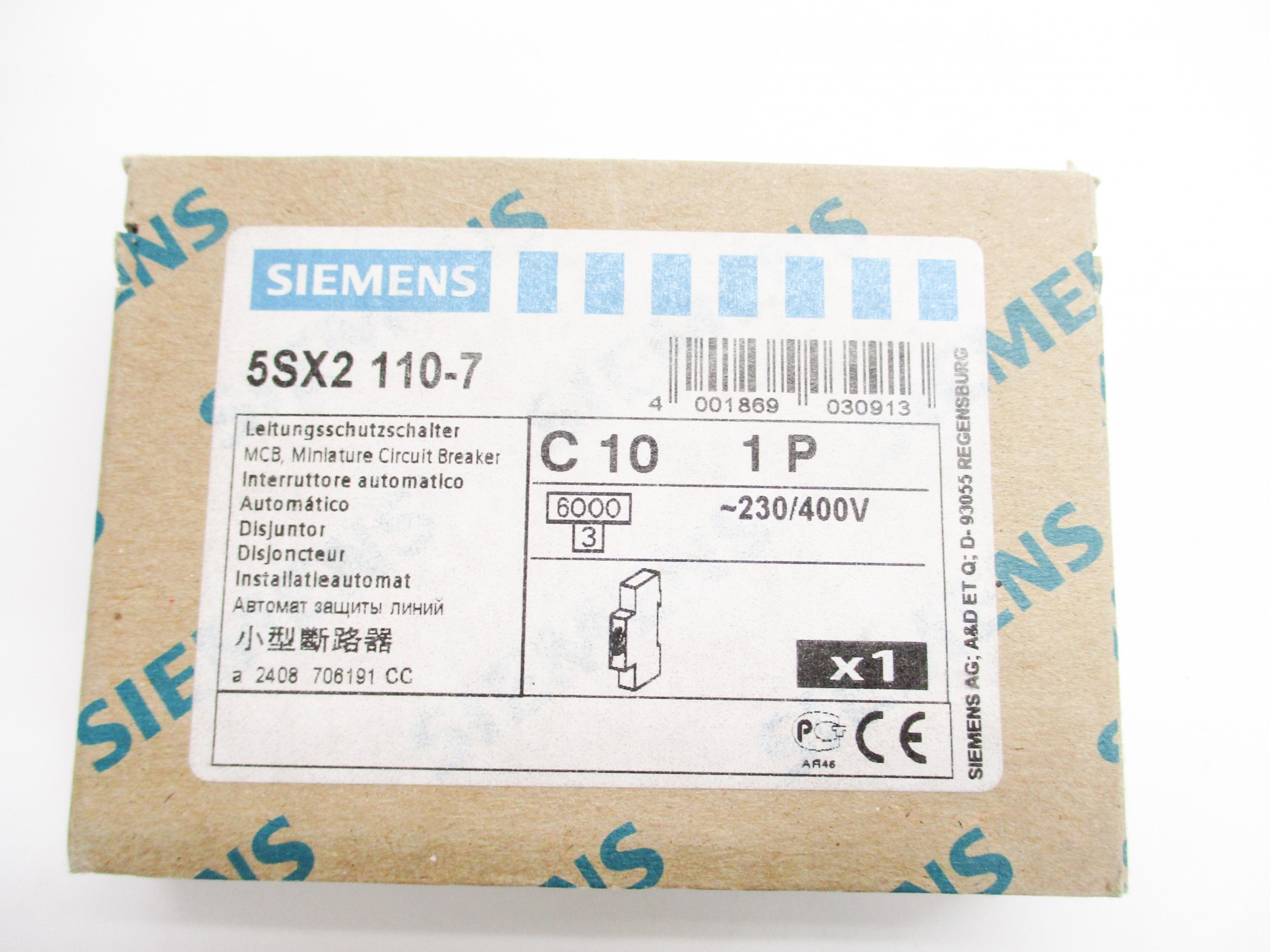 SIEMENS 5SX2110-7 230/400V 10A NSMP