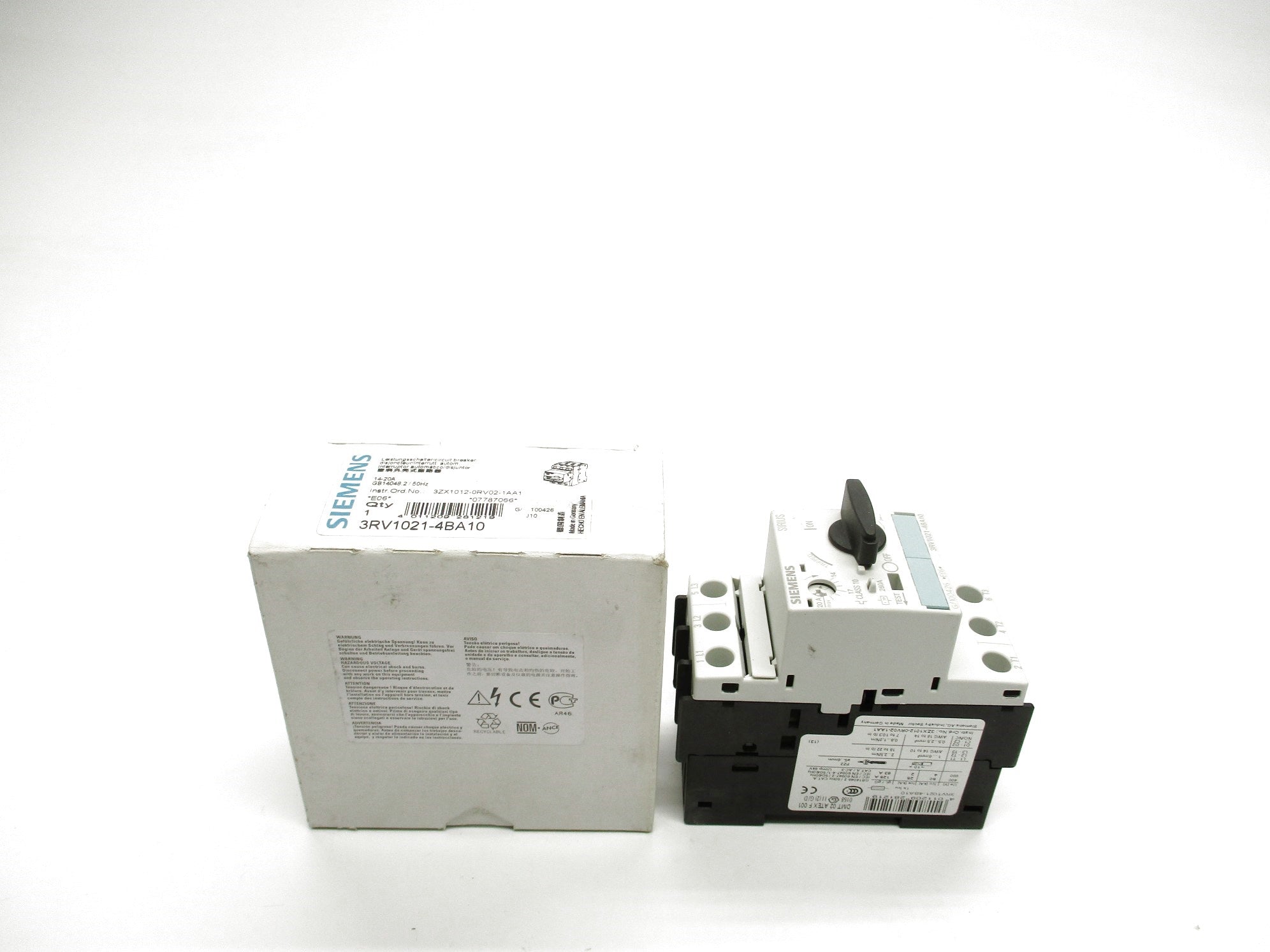 SIEMENS 3RV1021-4BA10 14-20A 690V NSMP