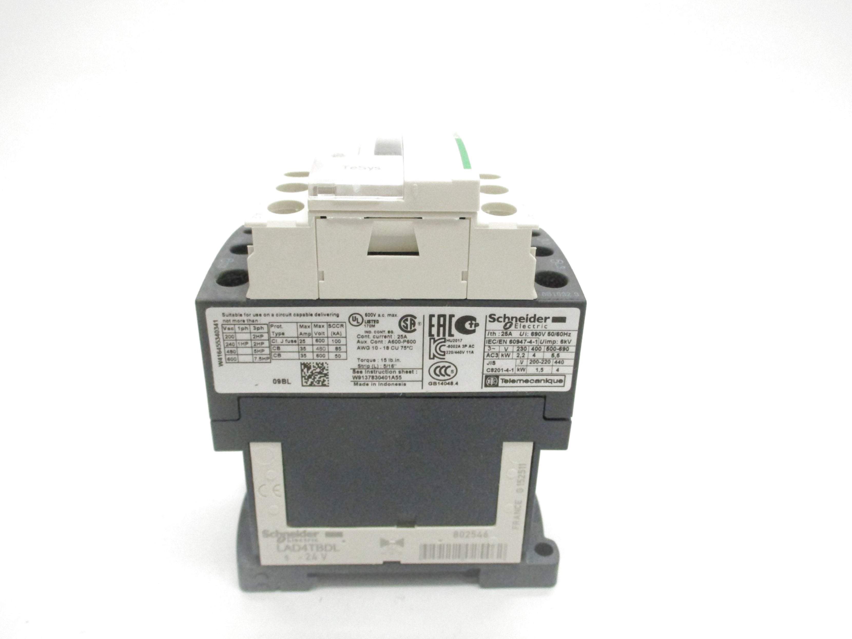 SCHNEIDER ELECTRIC LC1D09BL 24VDC NSMP