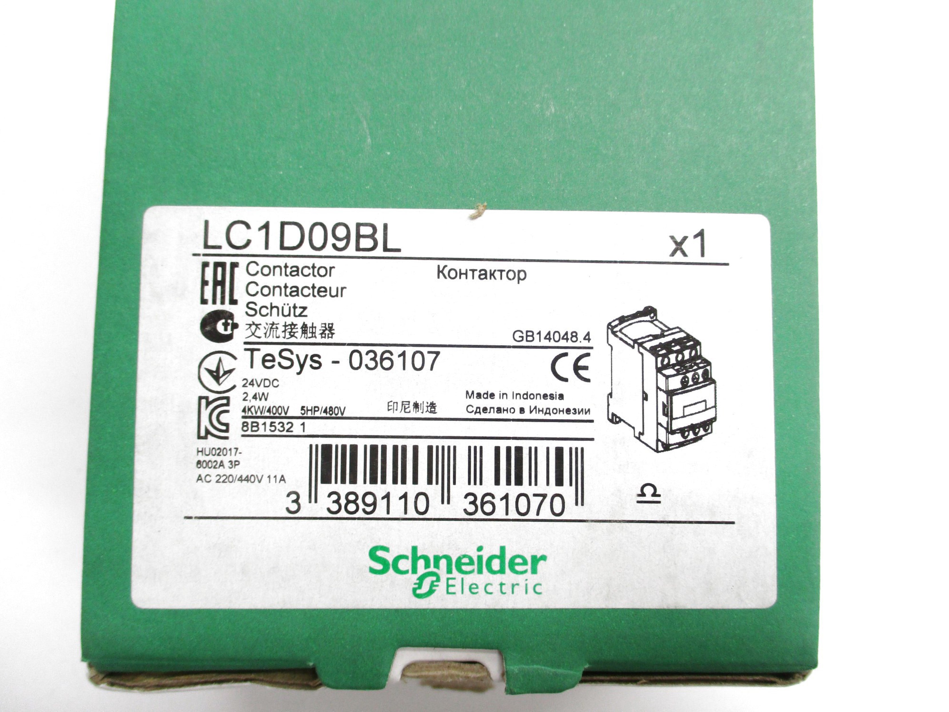 SCHNEIDER ELECTRIC LC1D09BL 24VDC NSMP