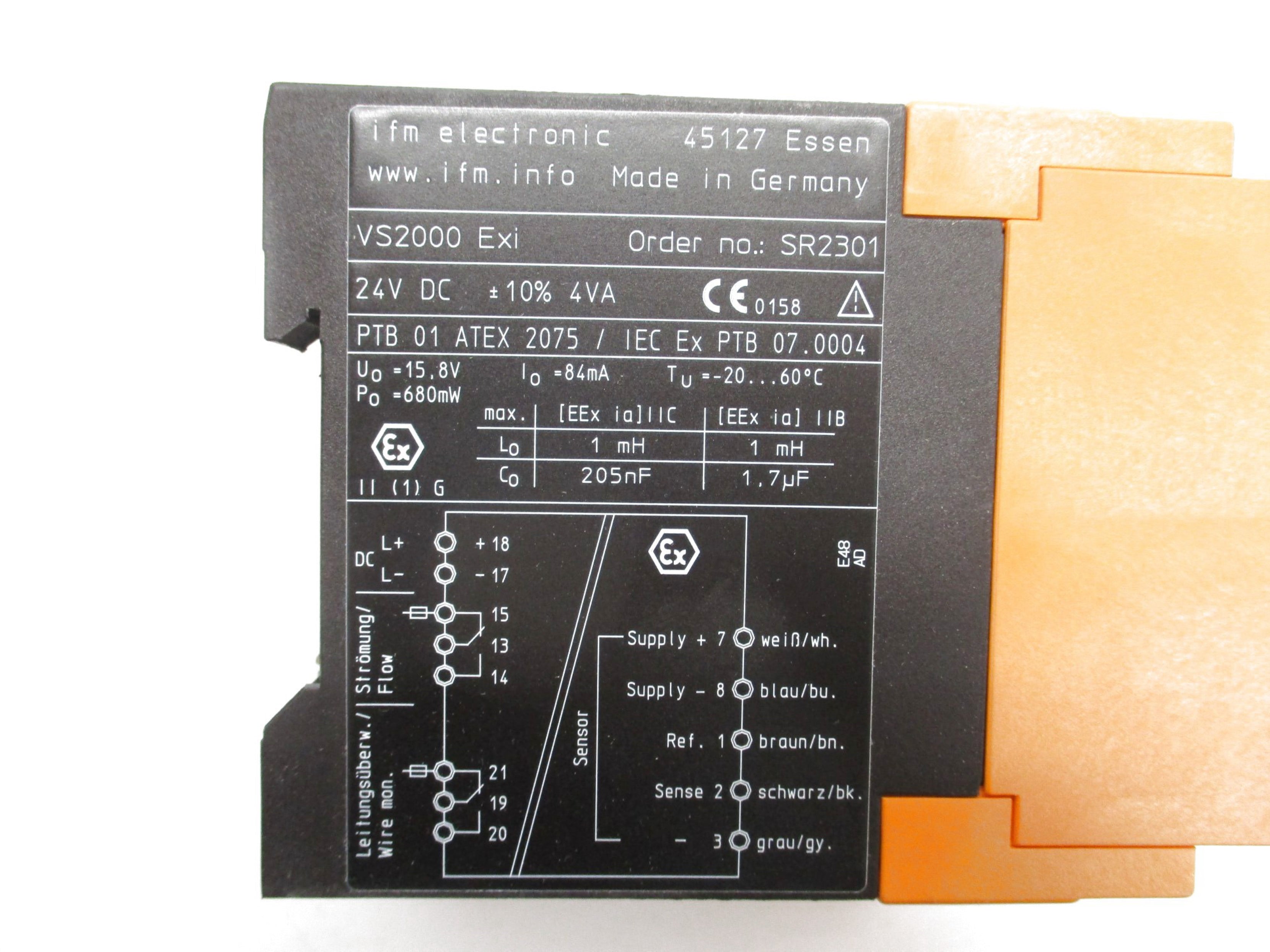 IFM EFECTOR SR2301 24VDC NSMP