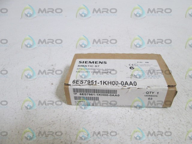 SIEMENS MEMORY CARD 6ES7951-1KH00-0AA0 *NEW IN BOX*