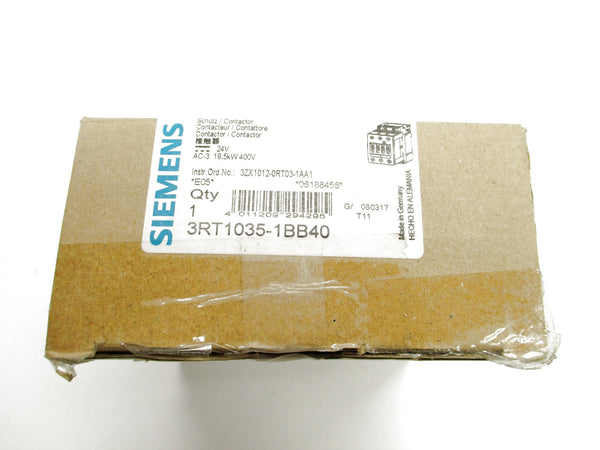 SIEMENS 3RT1035-1BB40 24VDC NSMP