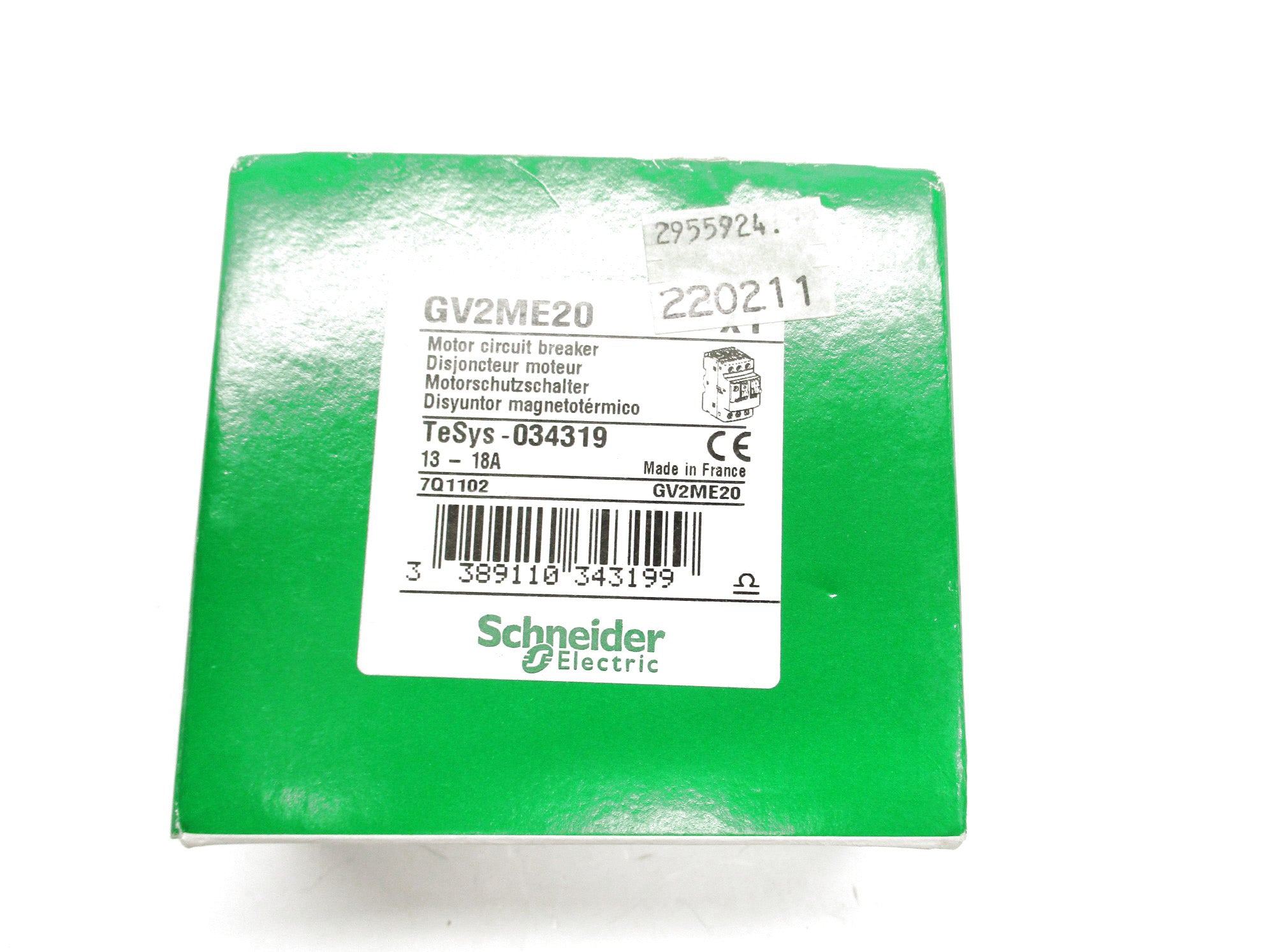 SCHNEIDER GV2ME20 13-18A NSFS