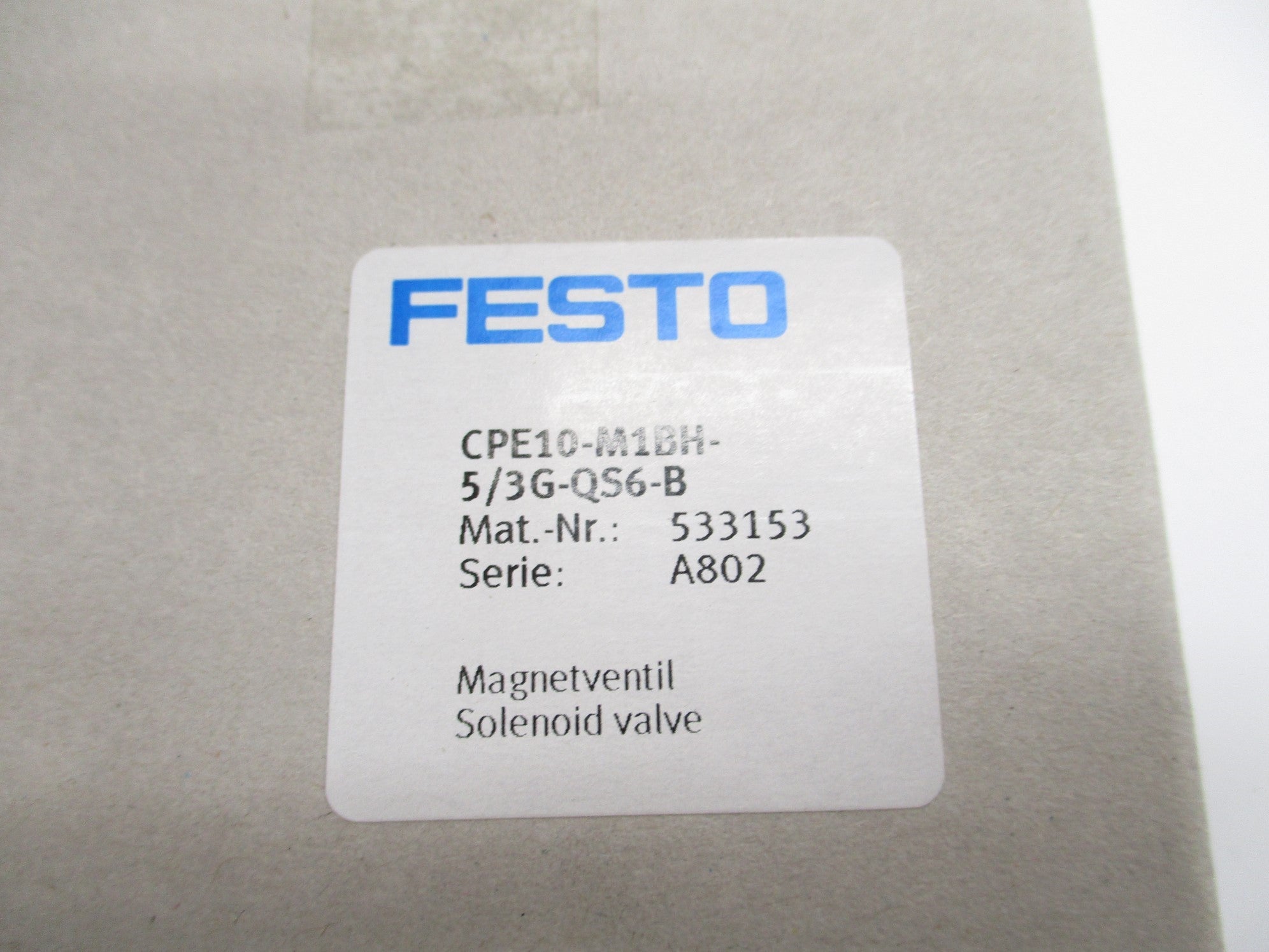 FESTO CPE10-M1BH-5/3G-QS6-B 24VDC NSMP