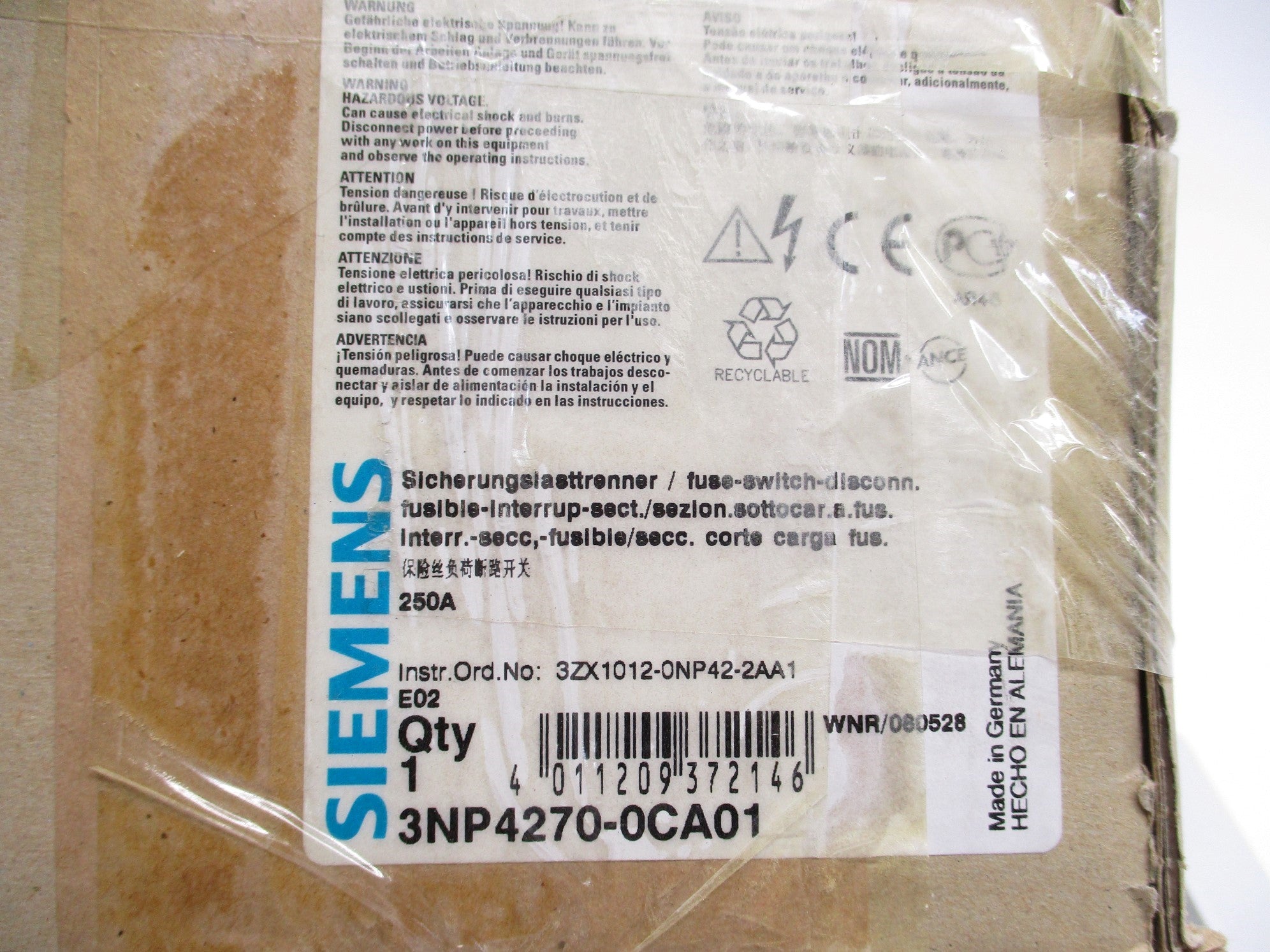 SIEMENS 3NP4270-0CA01 NSMP
