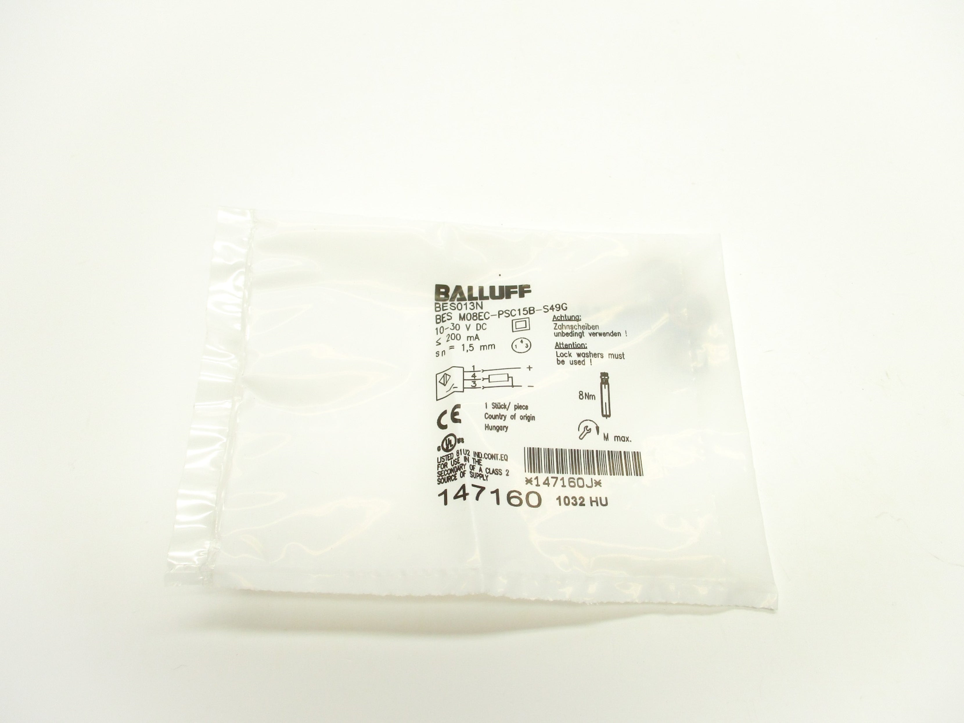 BALLUFF BESM08EC-PSC15B-S49G NSMP